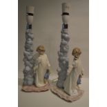 Pair of Nao Pottery Table Lamps