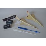 British Airways Concorde Collectables; Two Model Planes, Two Match Boxes