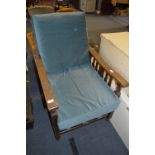 Oak Slatback Reclining Chair