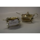 Silver Salt and Mustard Pots "Sheffield 1919" Approx 138g