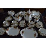 Royal Albert Country Roses Tea and Dinnerware (Forty One Pieces)