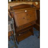 Oak Arts and Craft Bureau with Undershelf