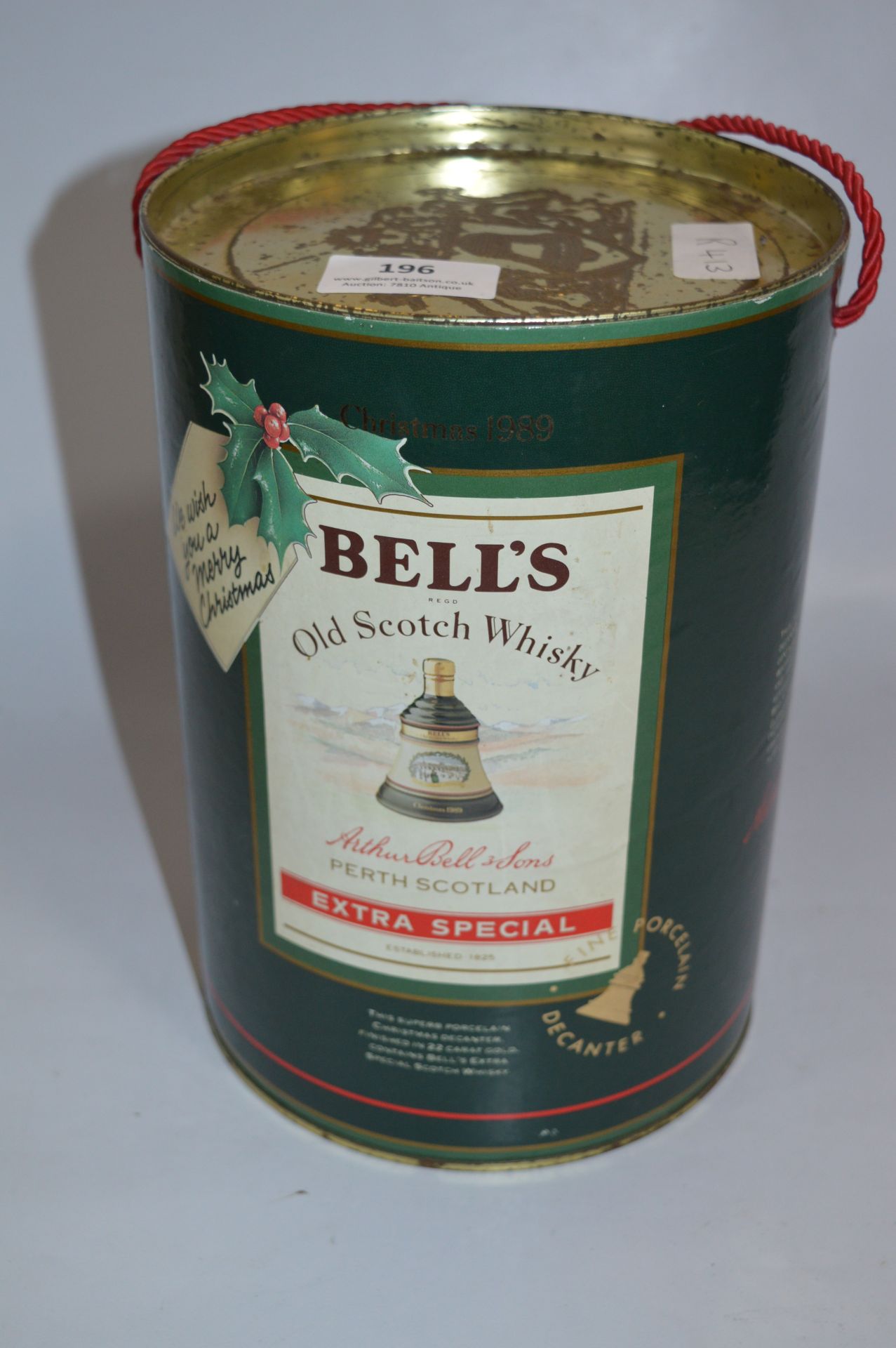 Wade Bell's Scotch Whisky in a Tin Christmas 1989