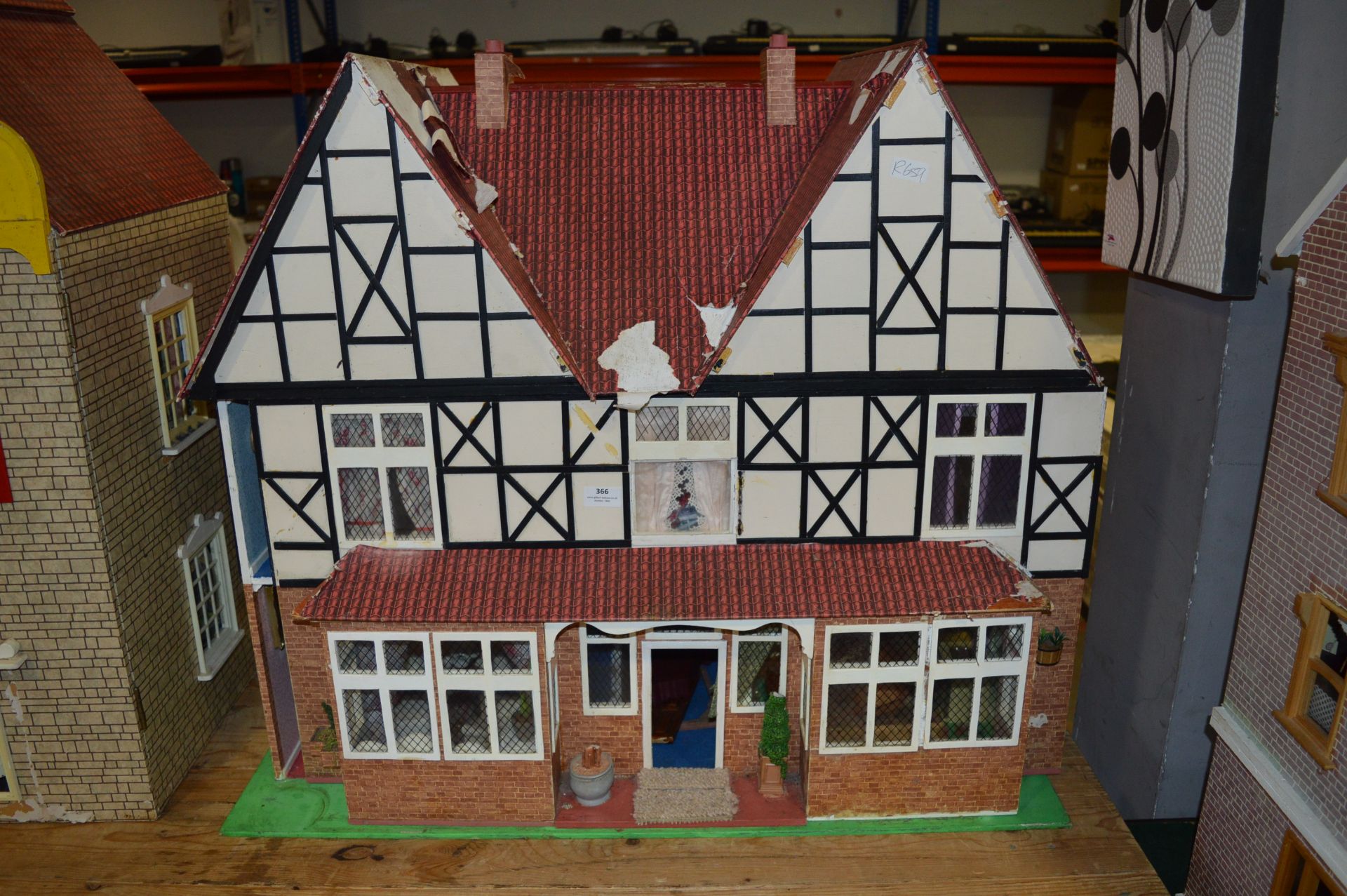 Large Tudor Style Dolls House and Contents