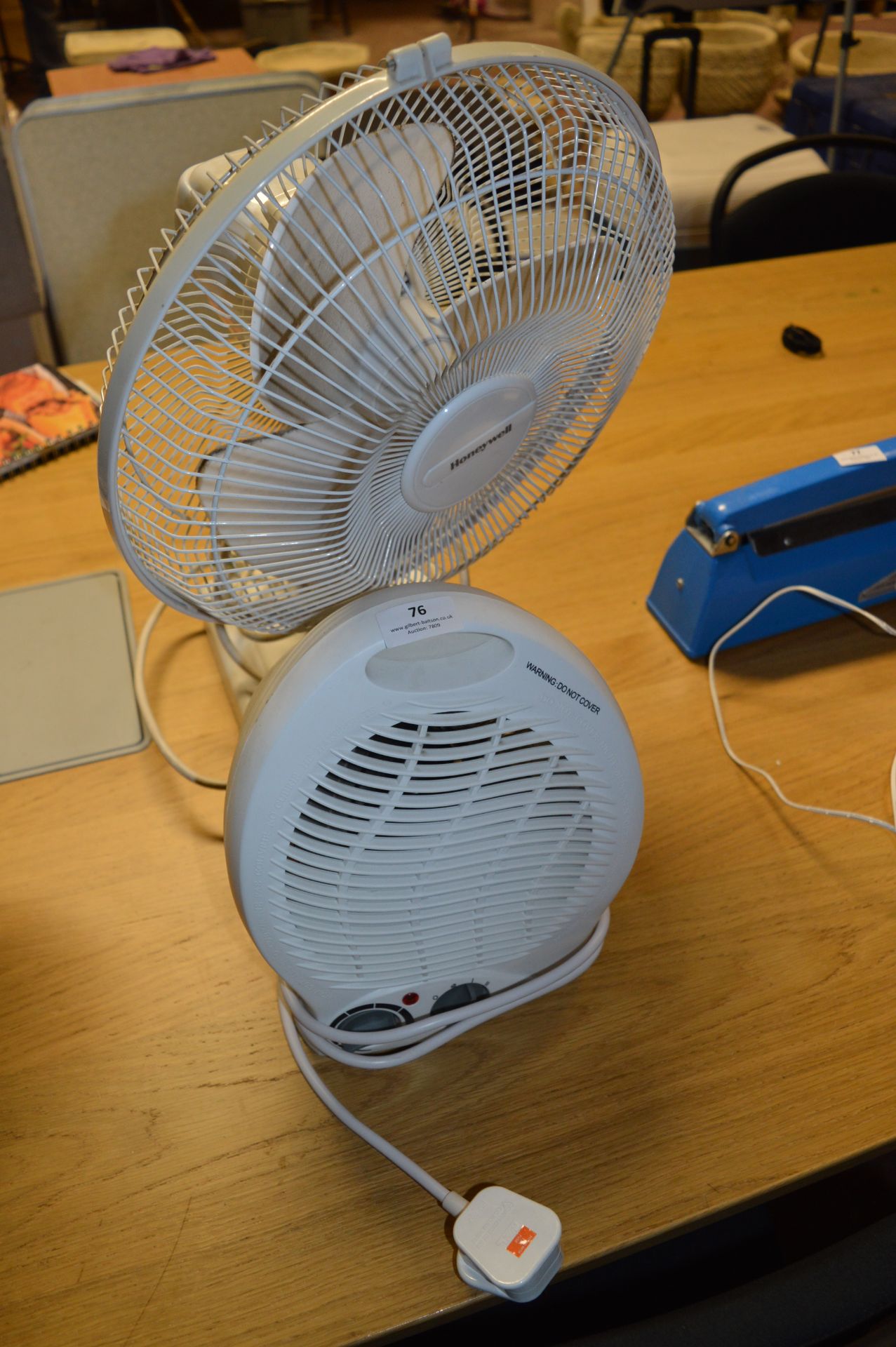 12" Desk Fan and a Electric Fan Heater