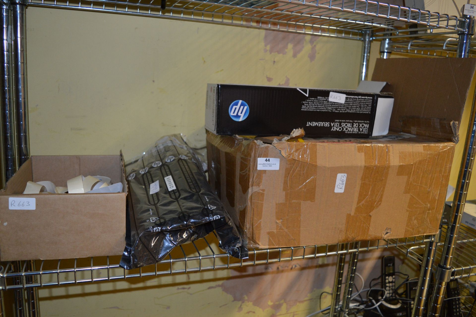 Assorted Toner Cartridges, Low Energy Light Bulbs, Sticky Label, etc.