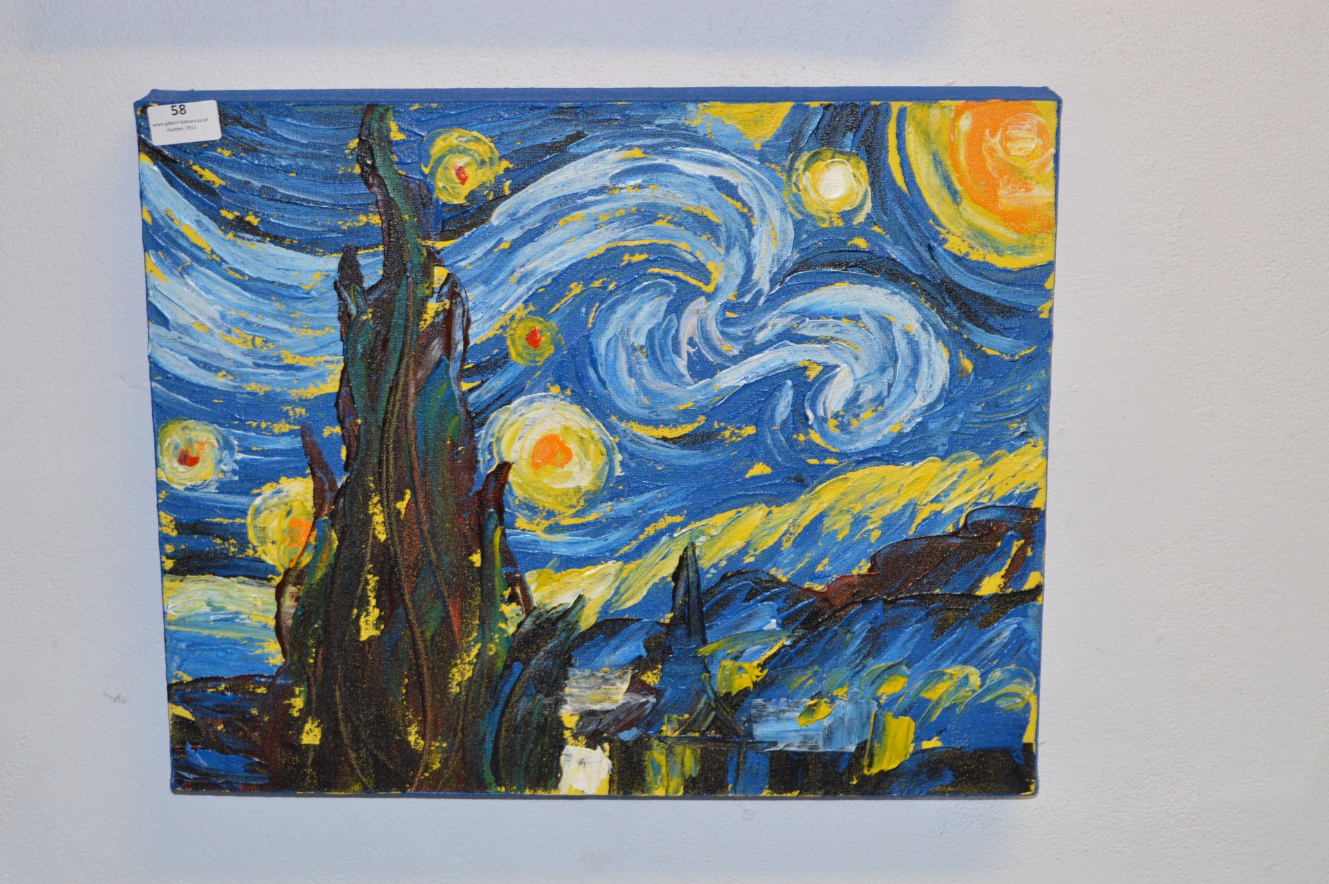 Unframed Printed Van Gogh Style Canvas