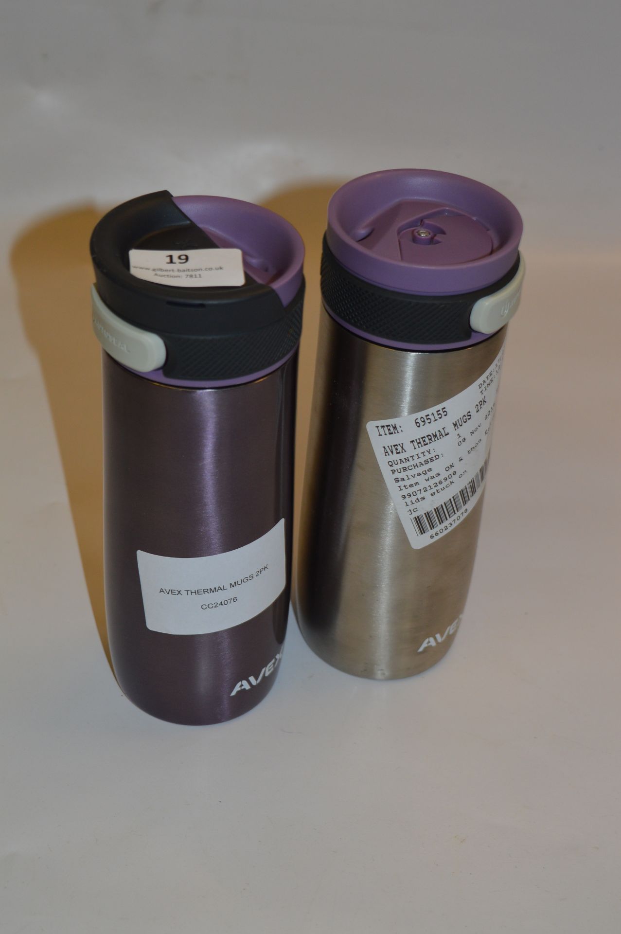 *AVEX THERMAL MUGS 2PK