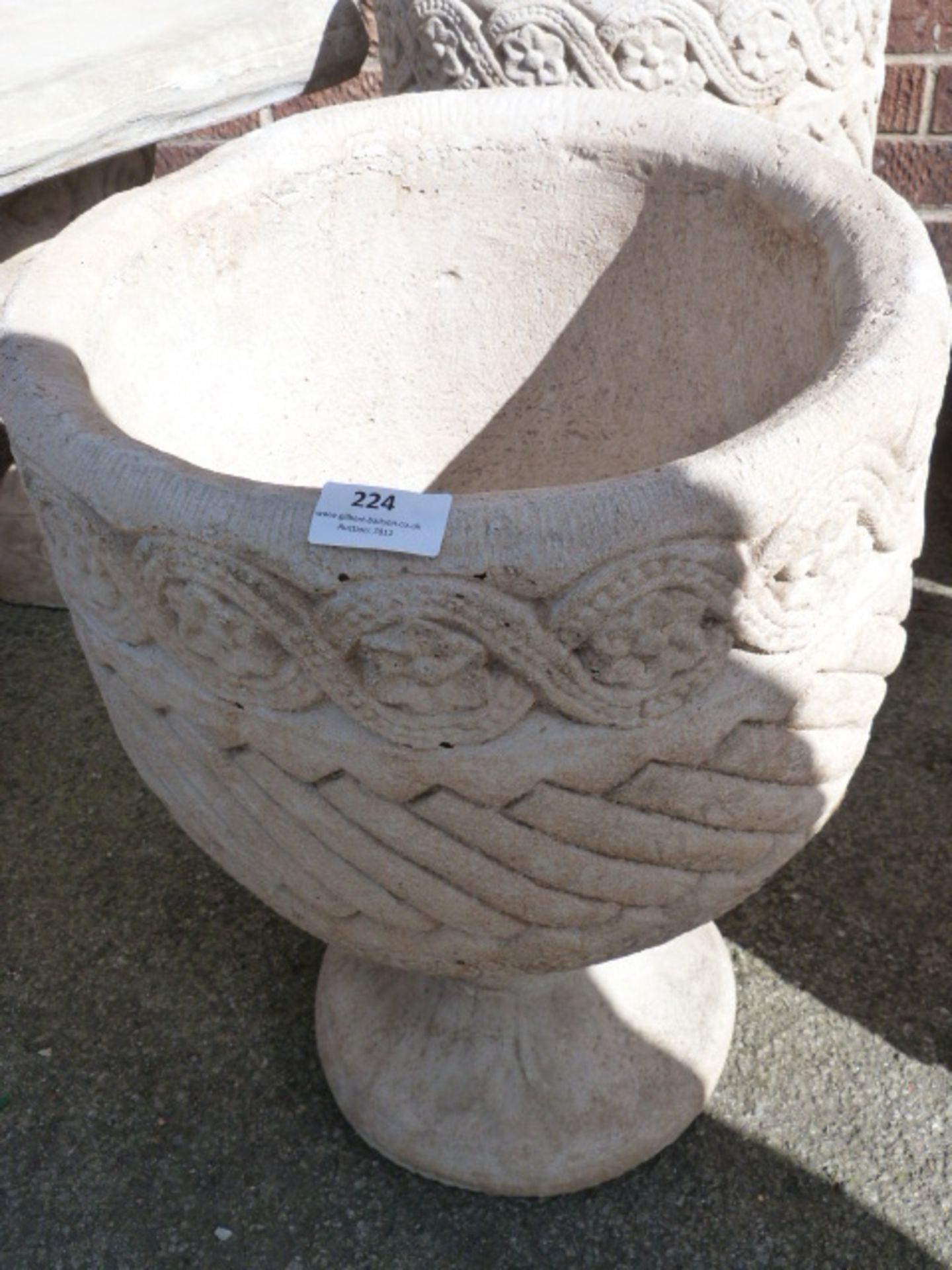 Pair of Decorative Planters on Pedestal Bases