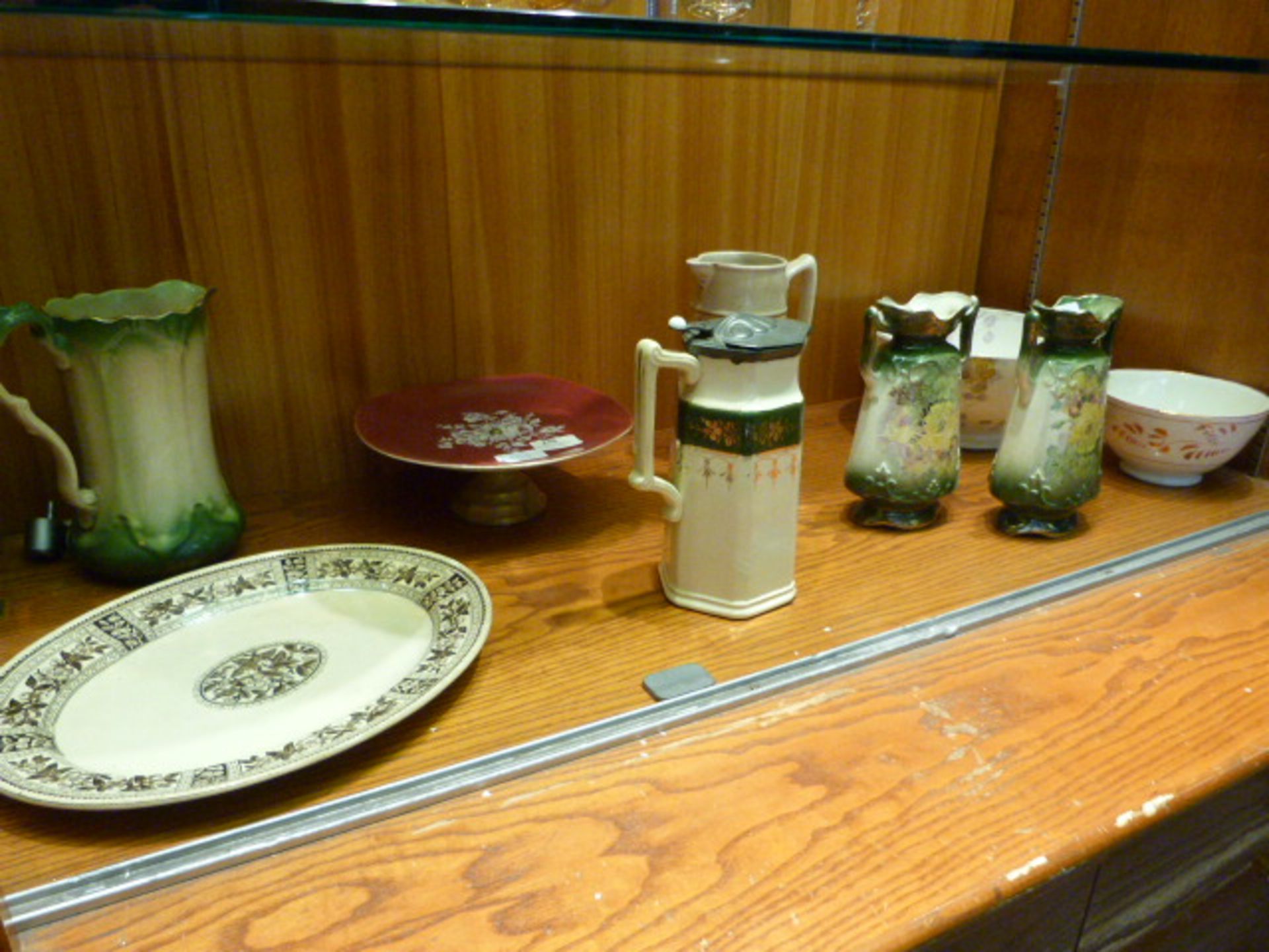 Collection of Pottery Jugs, Bowls, Meat Plate, Vases