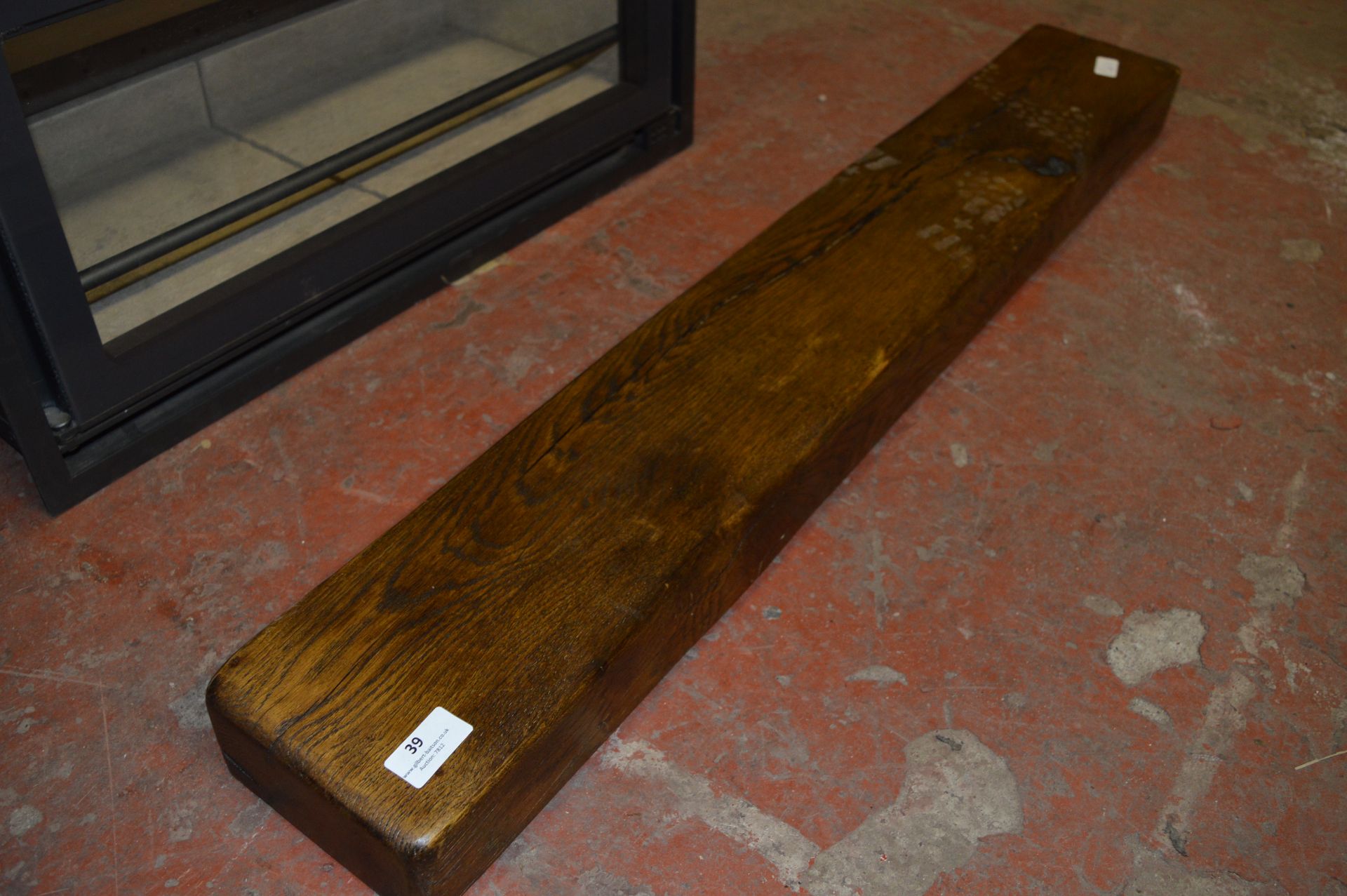 *39" Oak Mantel Shelf in Antique Finish