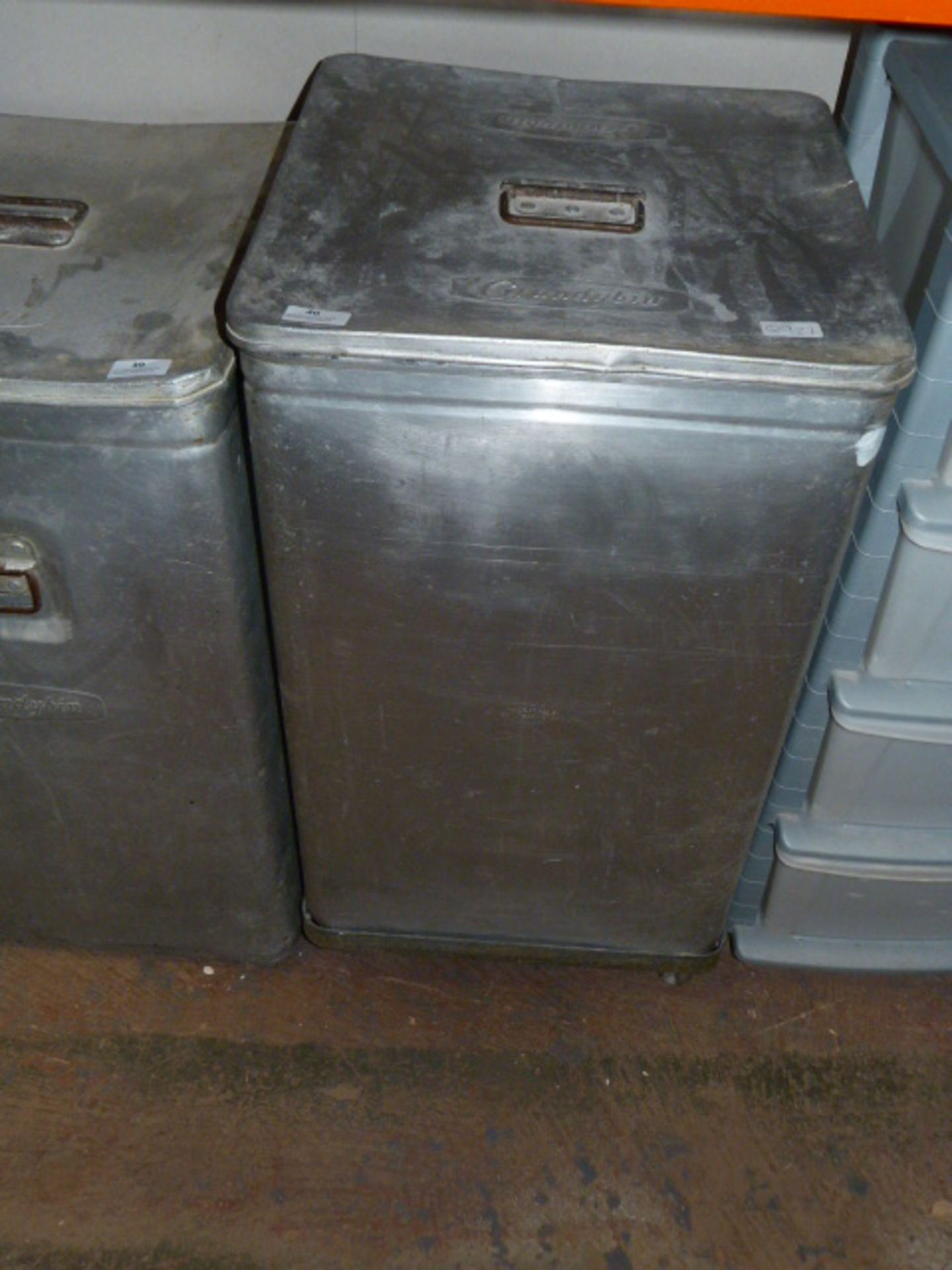 Aluminium Grundy Bin on Wheels