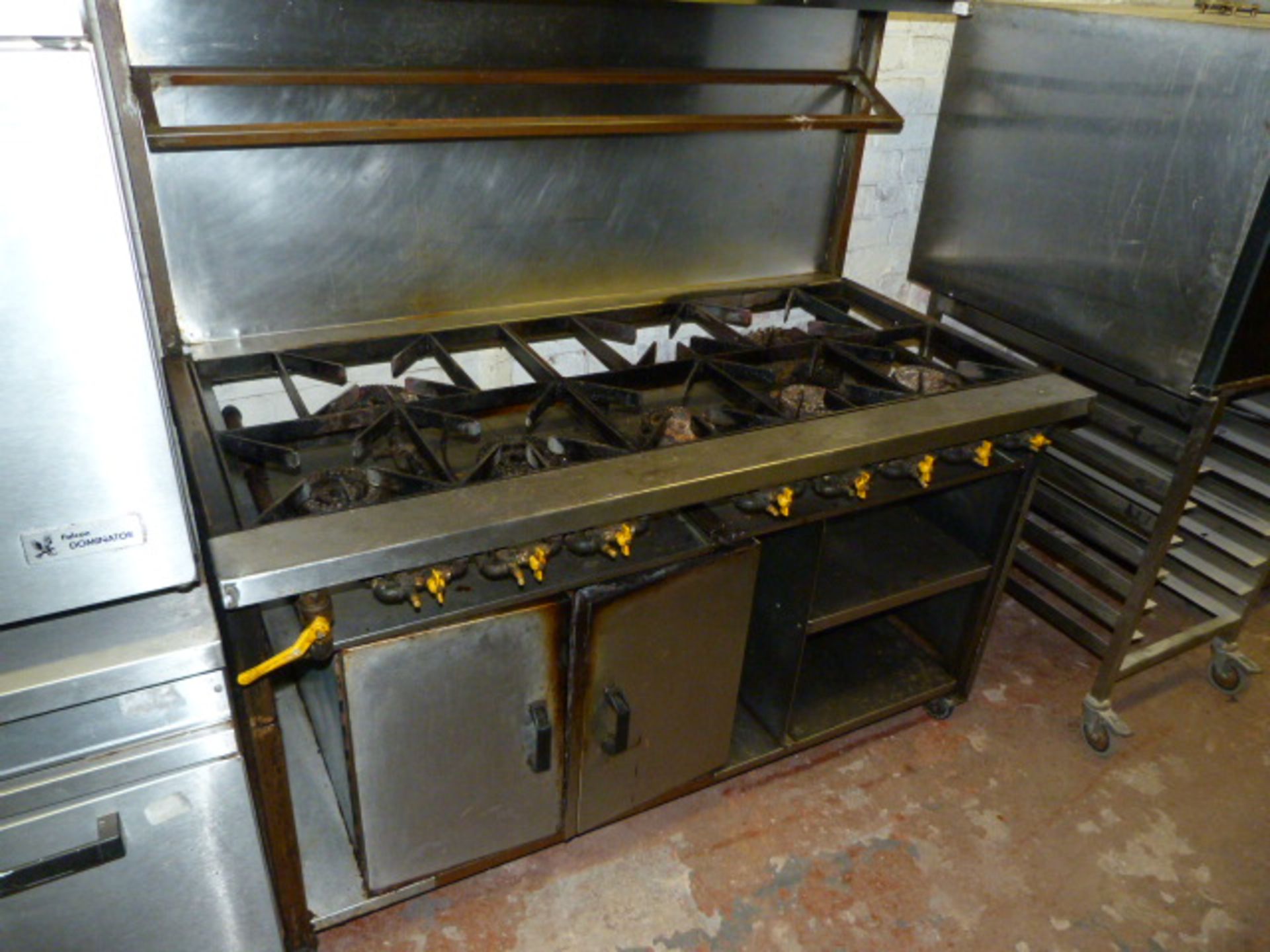 Continental Style Seven Burner Gas Range Over Oven