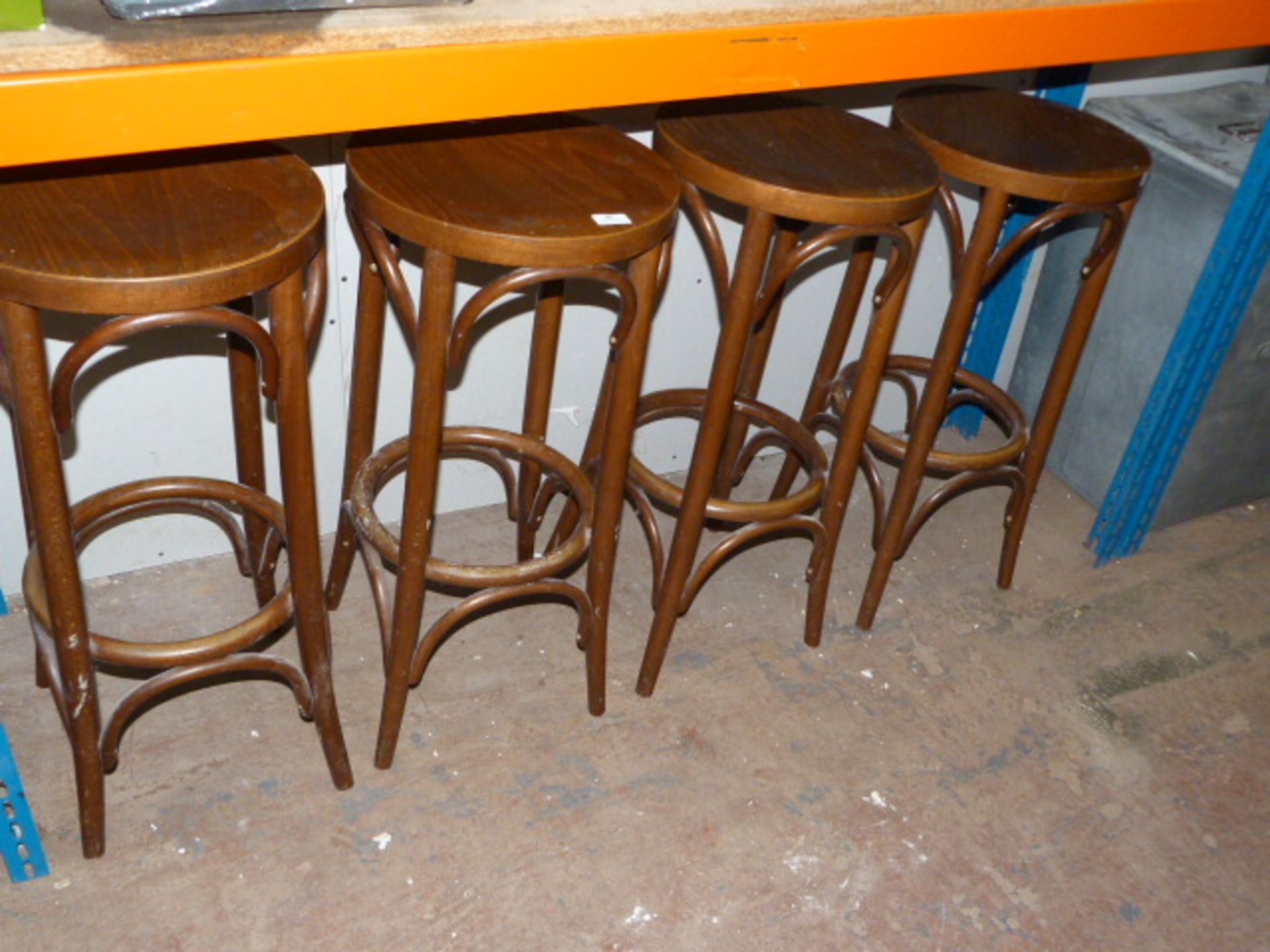 Four Bentwood Barstools