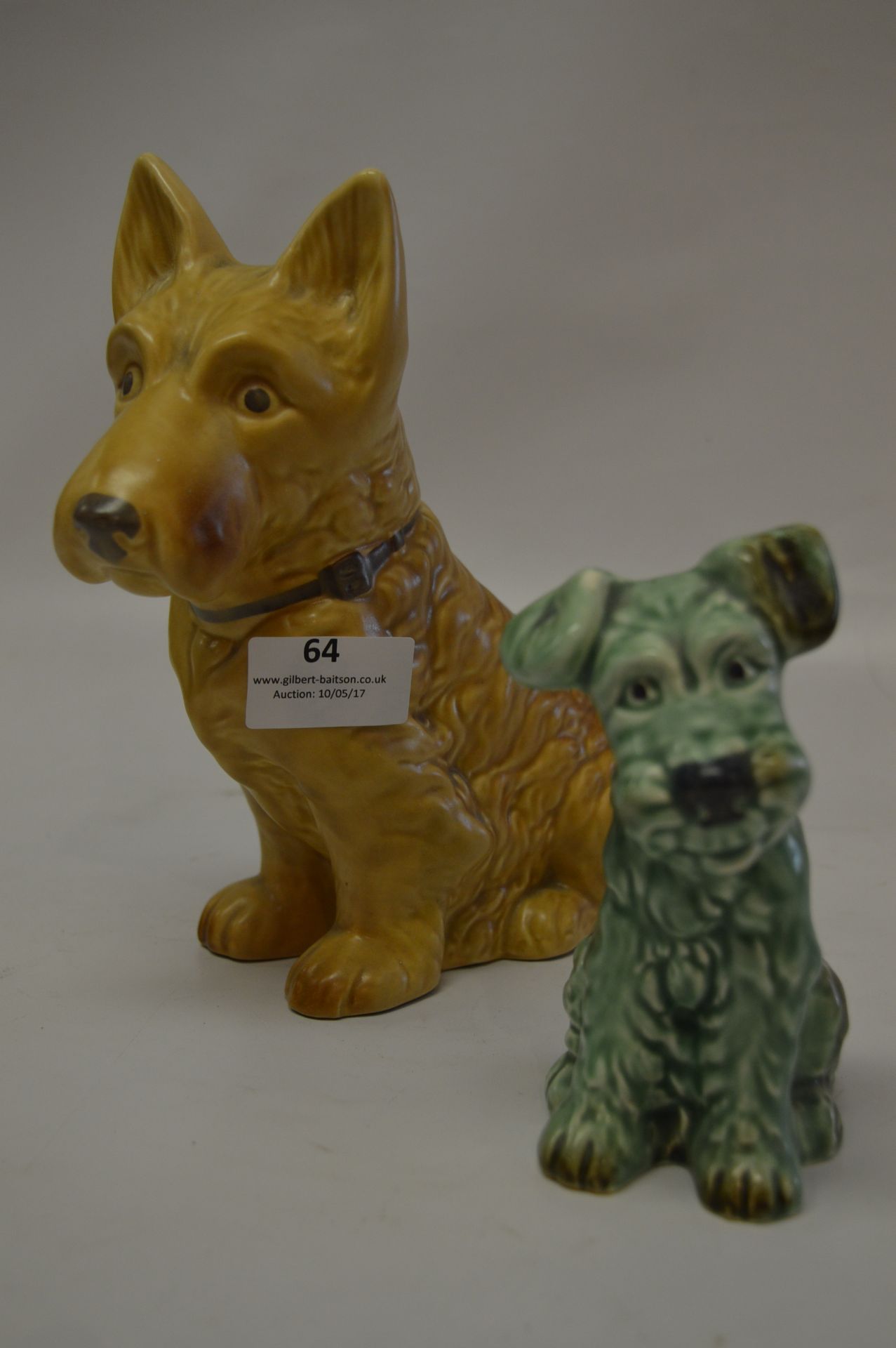 Two Sylvac Dog Ornaments