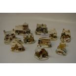 Collection of Ten Lilliput Lane Winter Scene Cottages