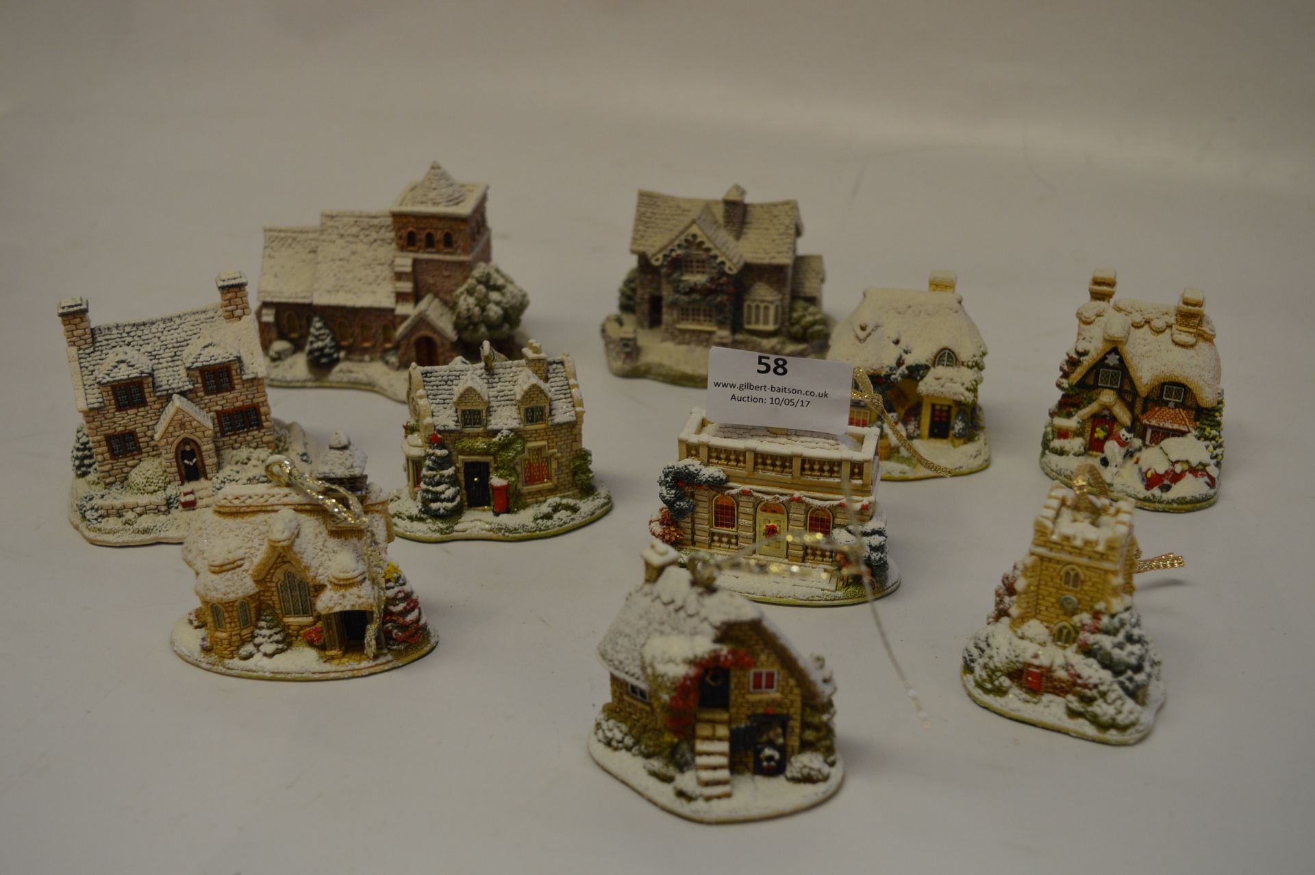 Collection of Ten Lilliput Lane Winter Scene Cottages