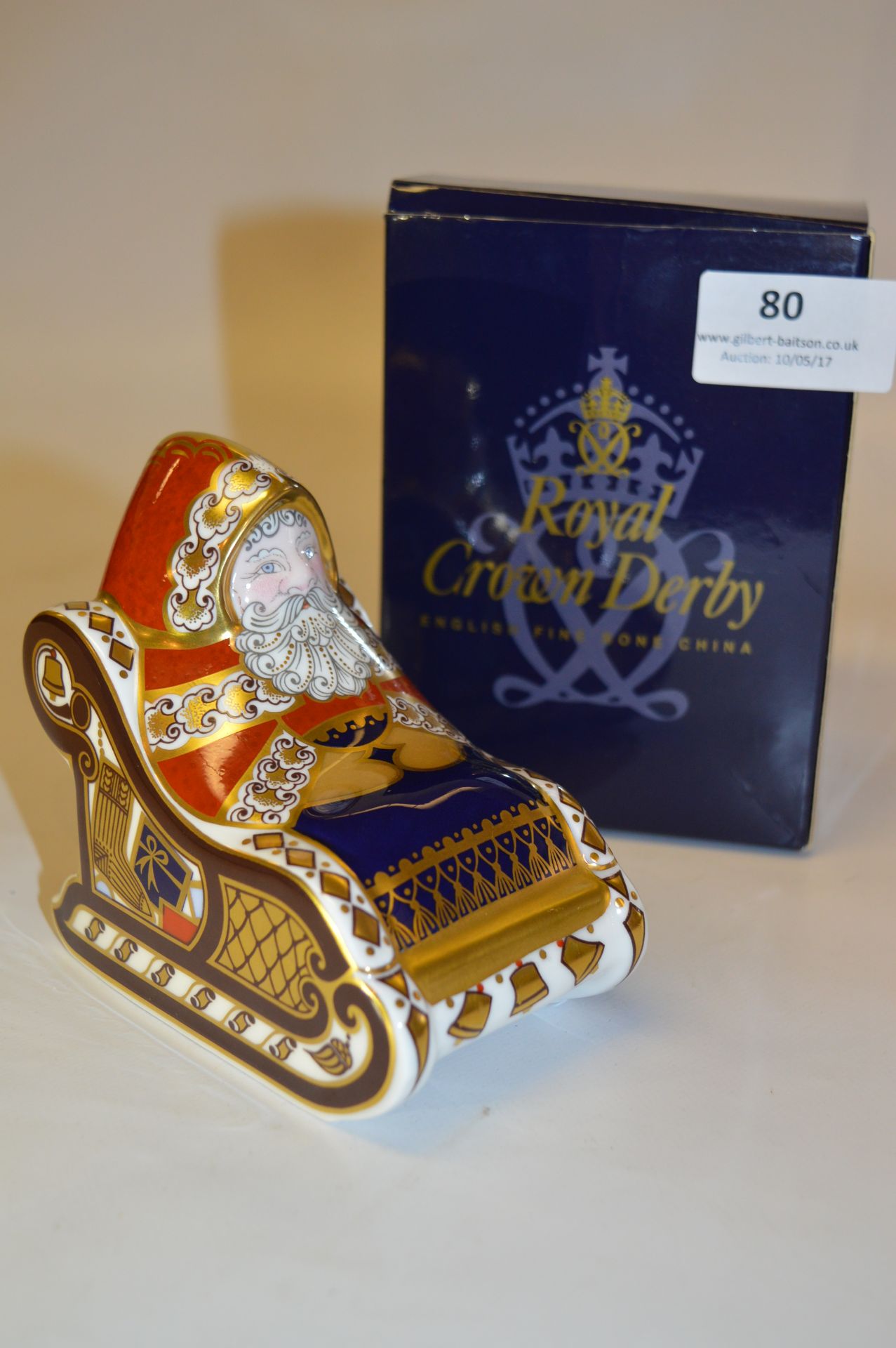 Royal Crown Derby Figure "Santa and Sleigh"