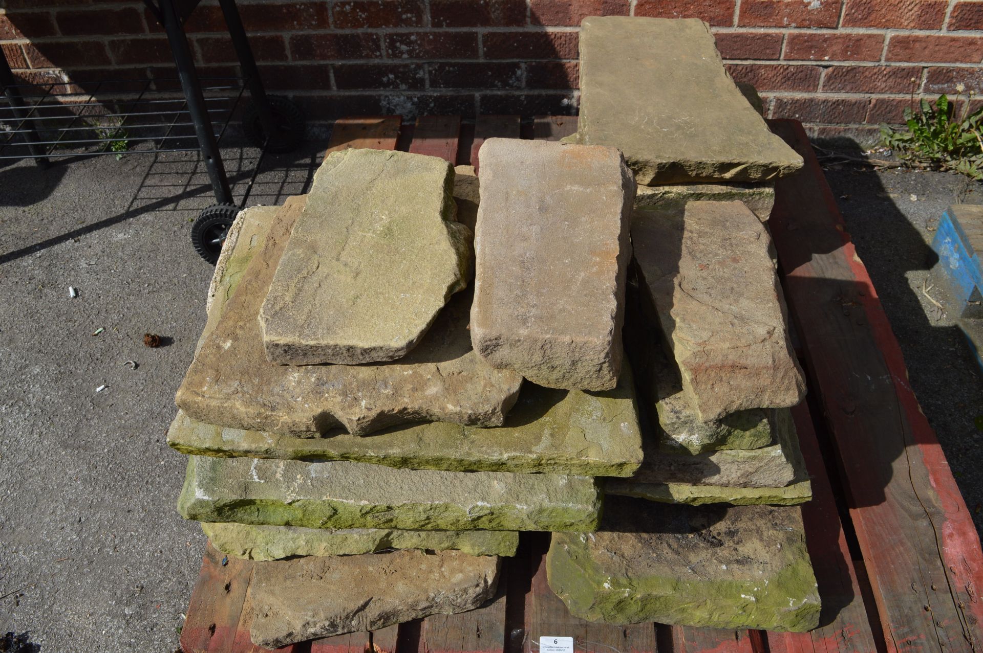 Pallet of Limestone Paving Slabs