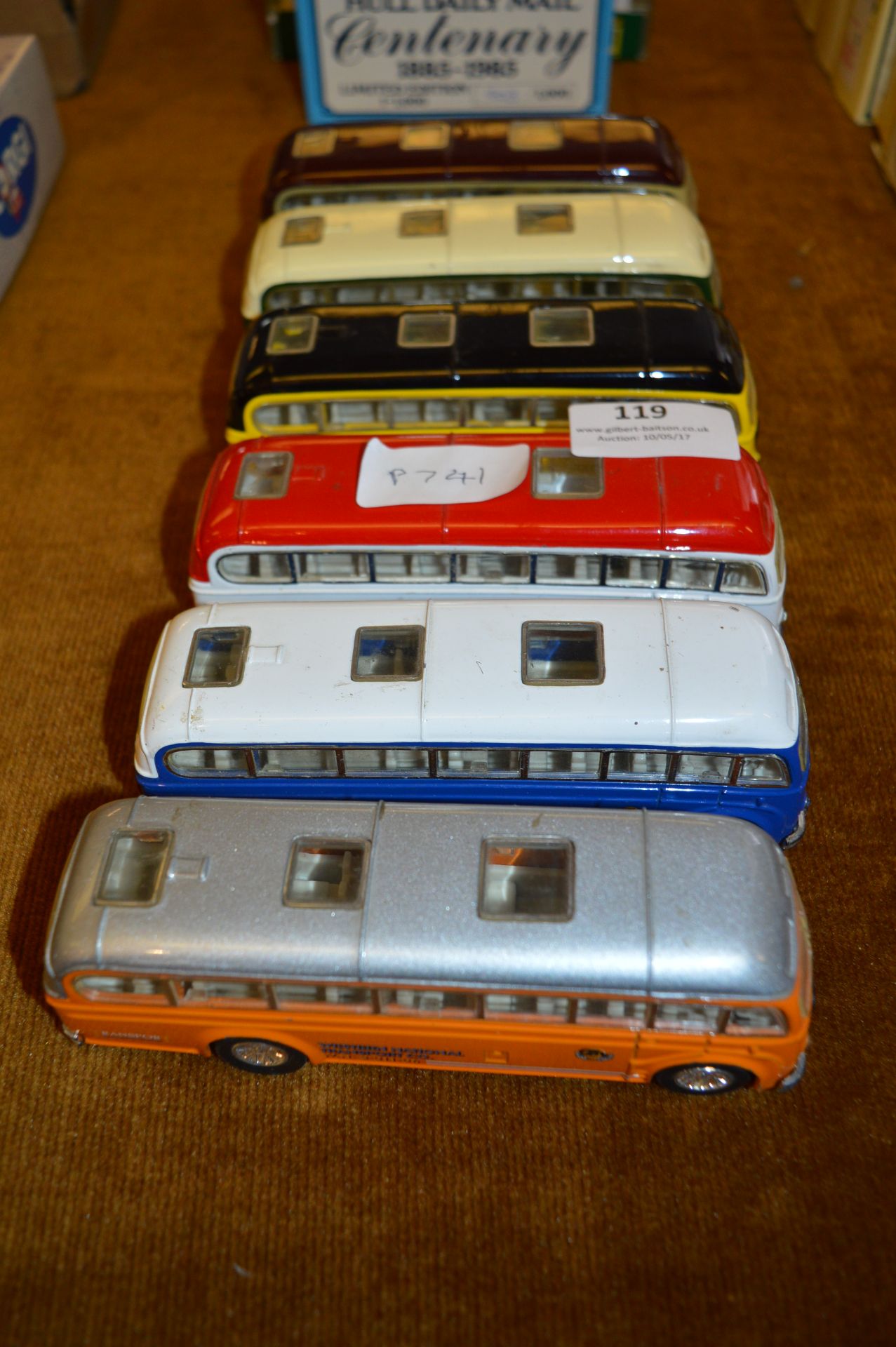 Collection of Four Diecast Metal Buses