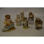 Six Beswick Royal Doulton Series Beatrix Potter Figurines and One Other