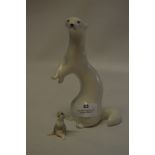 Russian Pottery Polecat and Rabbit