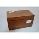 Walnut Tea Caddy with Inlaid Top