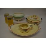 Selection of Art Deco Pottery Items, Tureens, Dish, Jug