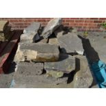 Pallet of Limestone Block Garden Edging Stones