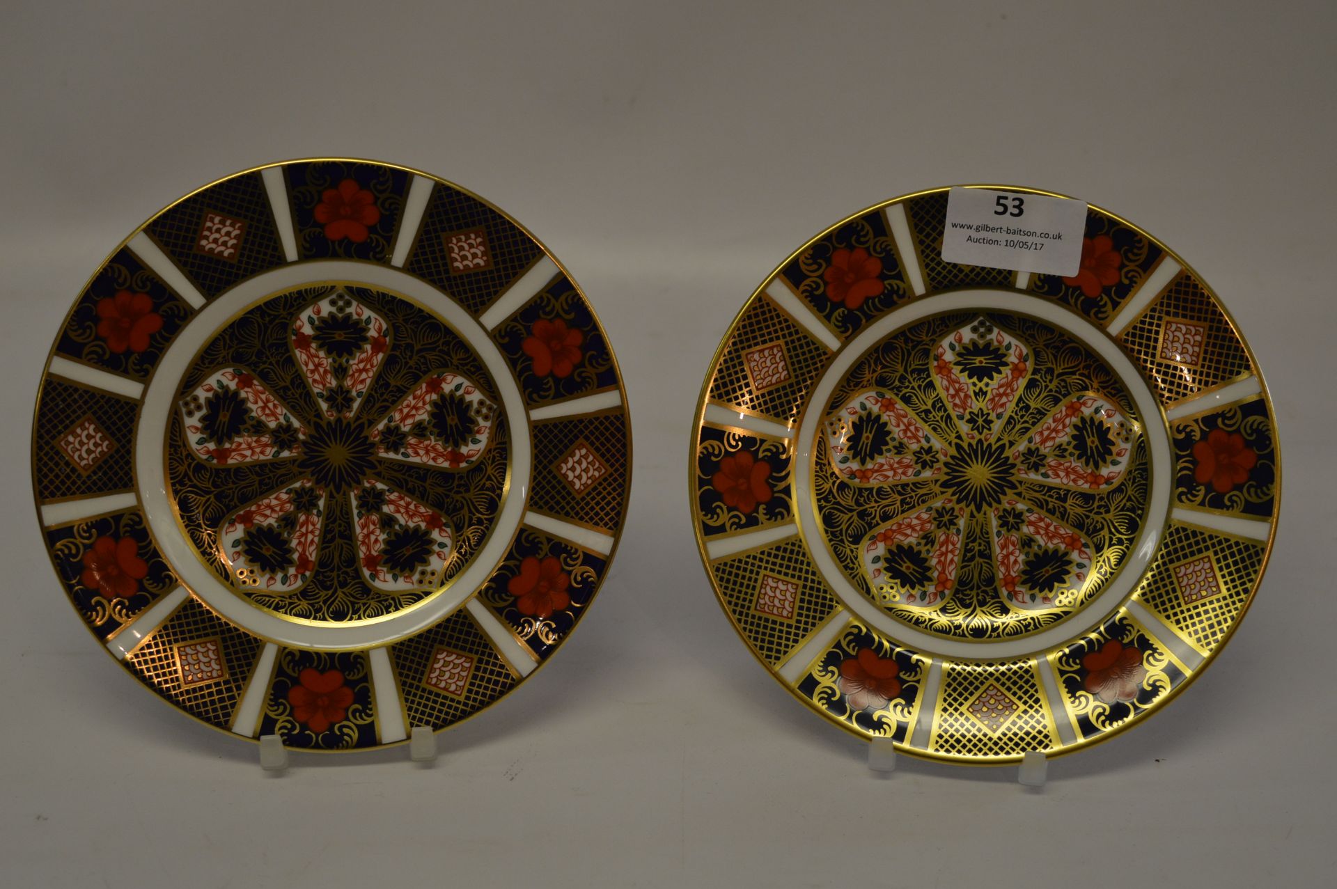 Pair of Royal Crown Derby "Old Imari" Side Plates