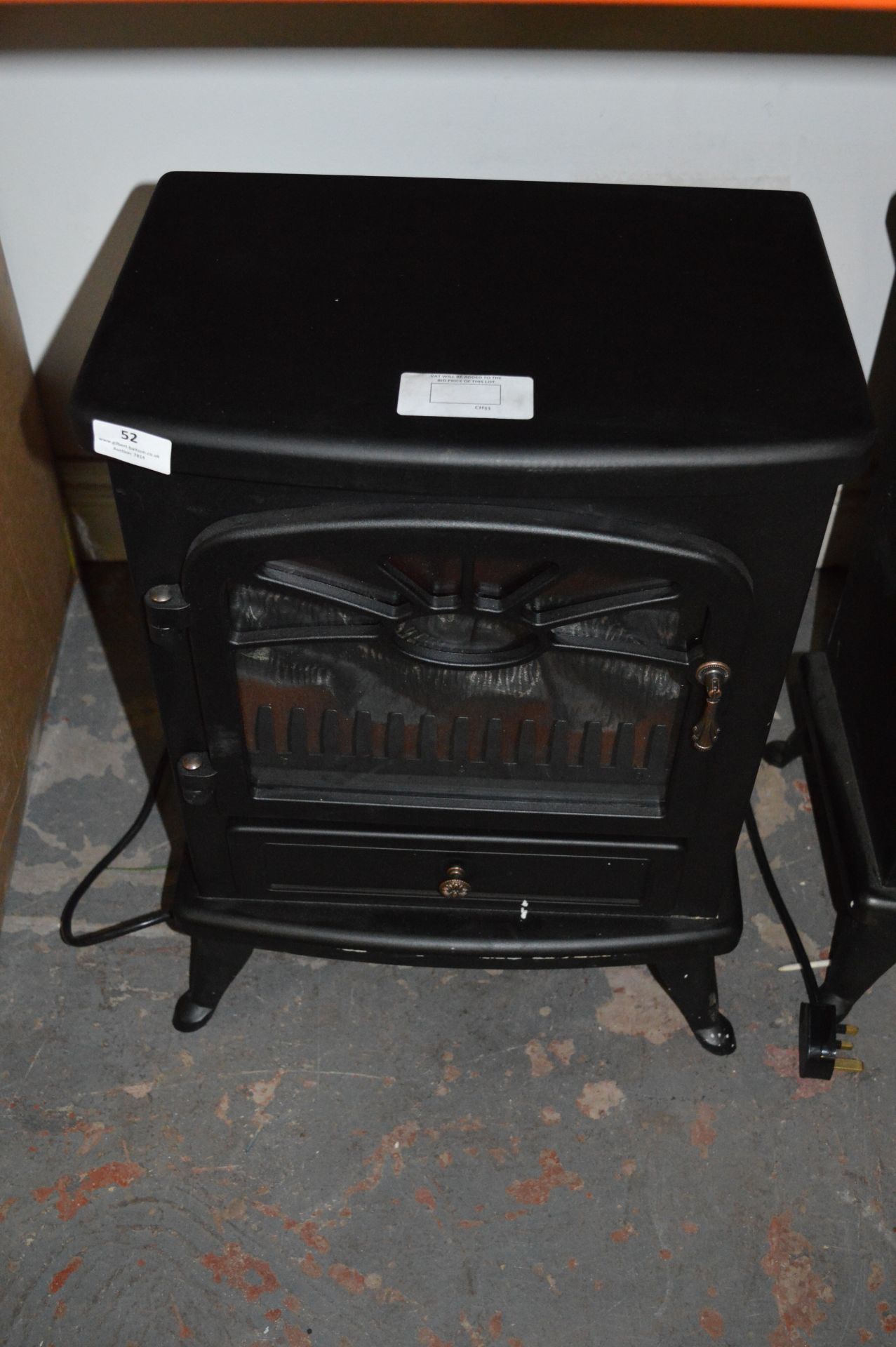 *Black Electric Simulated Log Burning Stove