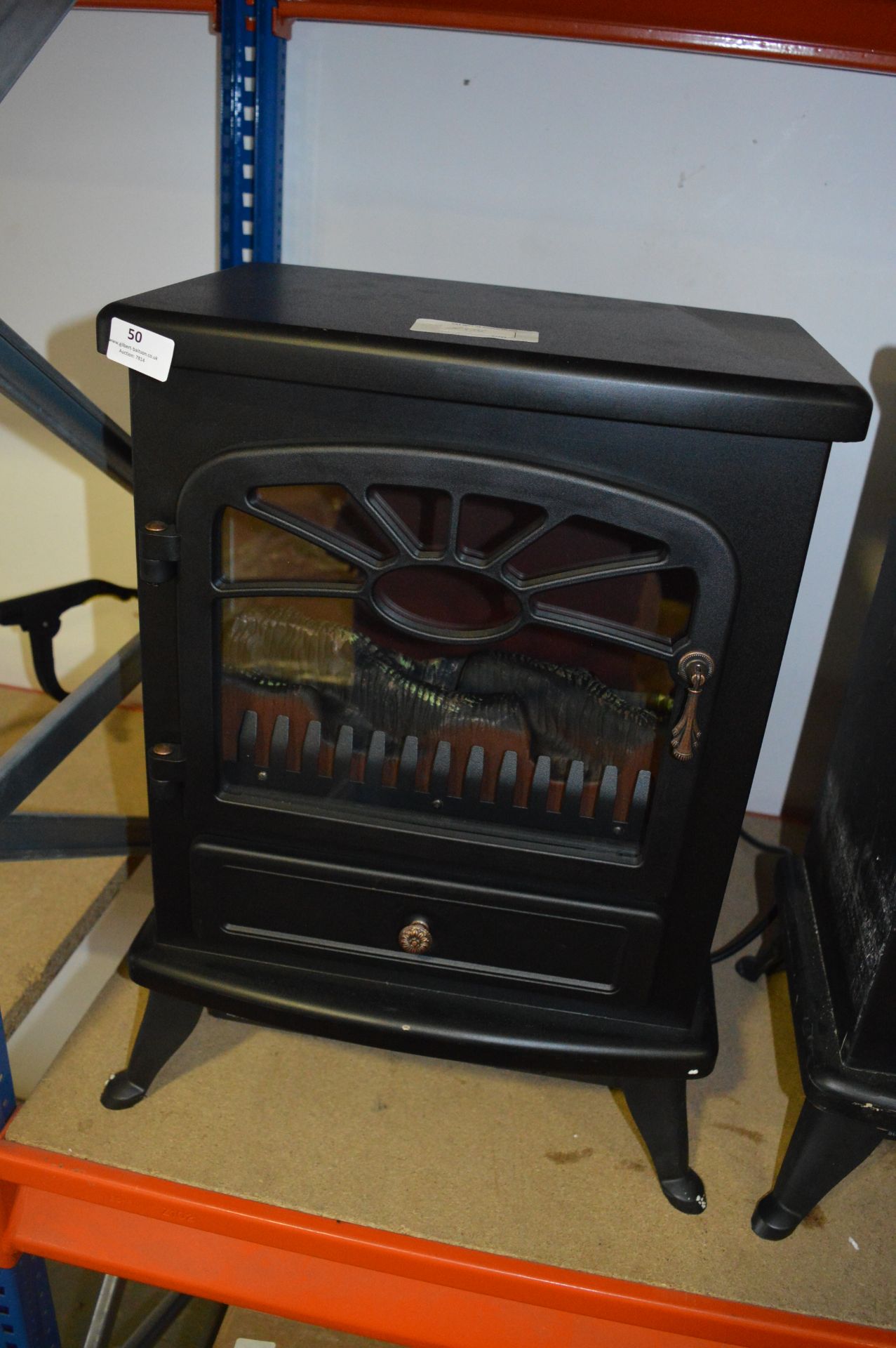 *Black Electric Simulated Log Burning Stove