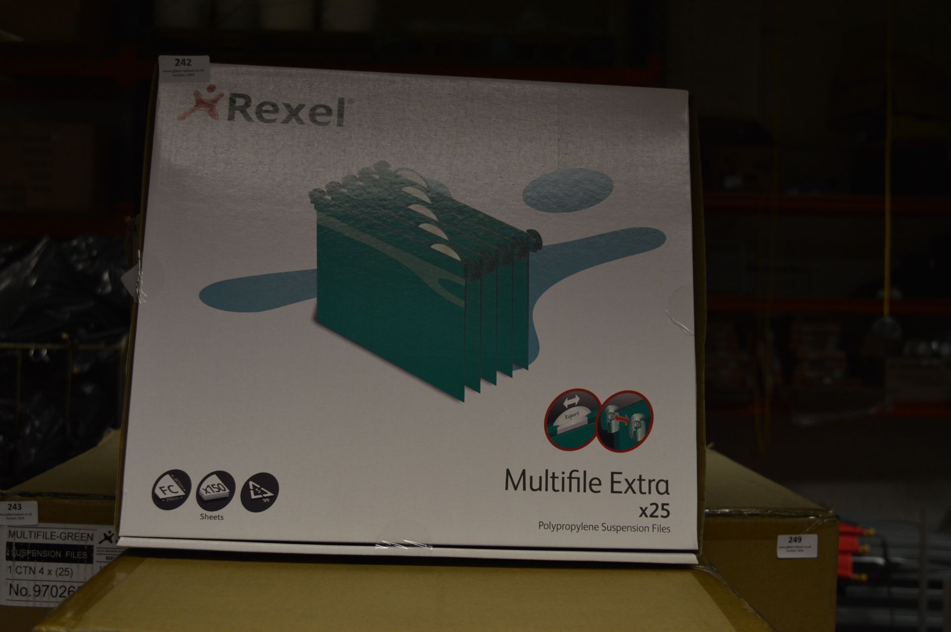 *Carton Containing Four Boxes of 25 Rexel Suspension Files