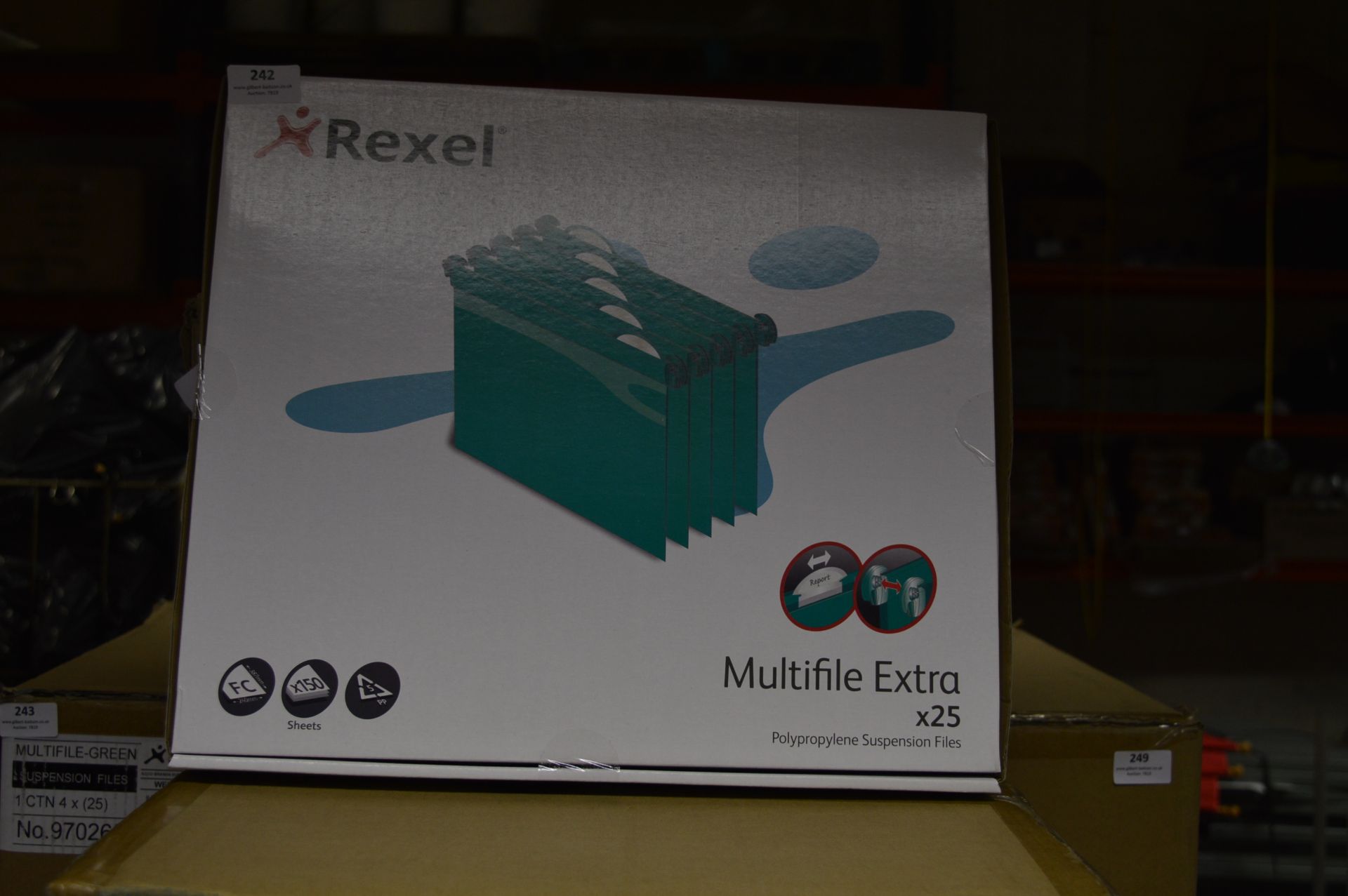 *Carton Containing Four Boxes of 25 Rexel Suspension Files