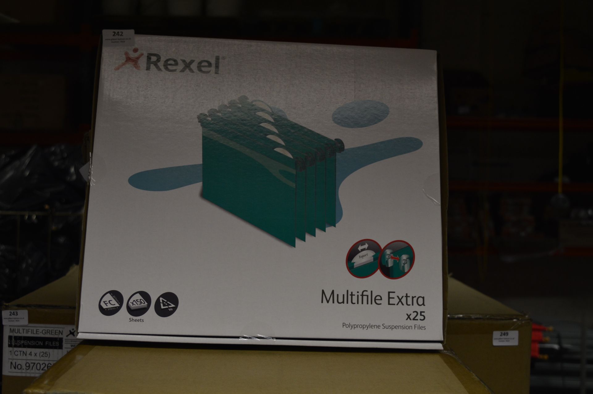 *Carton Containing Four Boxes of 25 Rexel Suspension Files