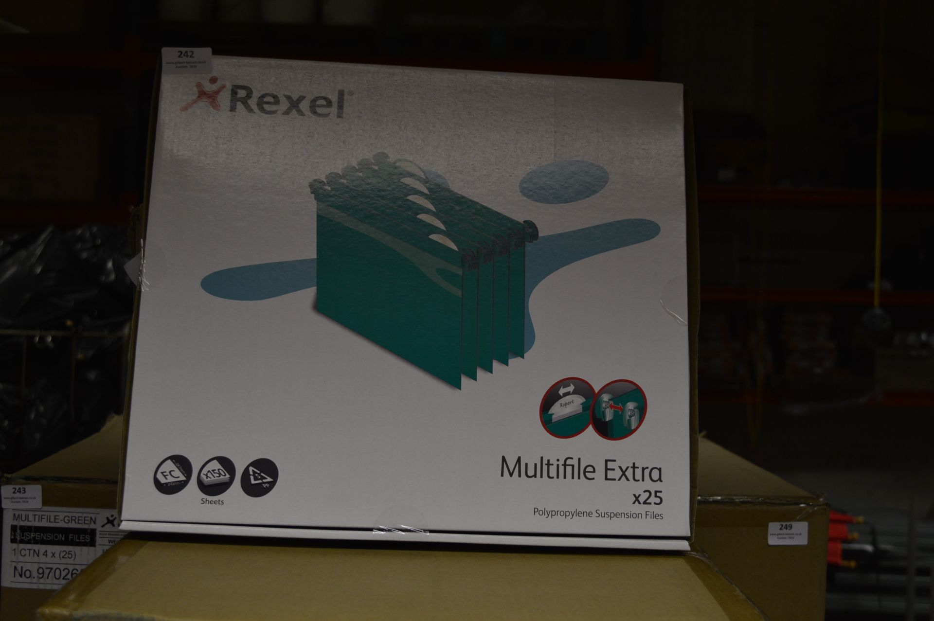 *Carton Containing Four Boxes of 25 Rexel Suspension Files