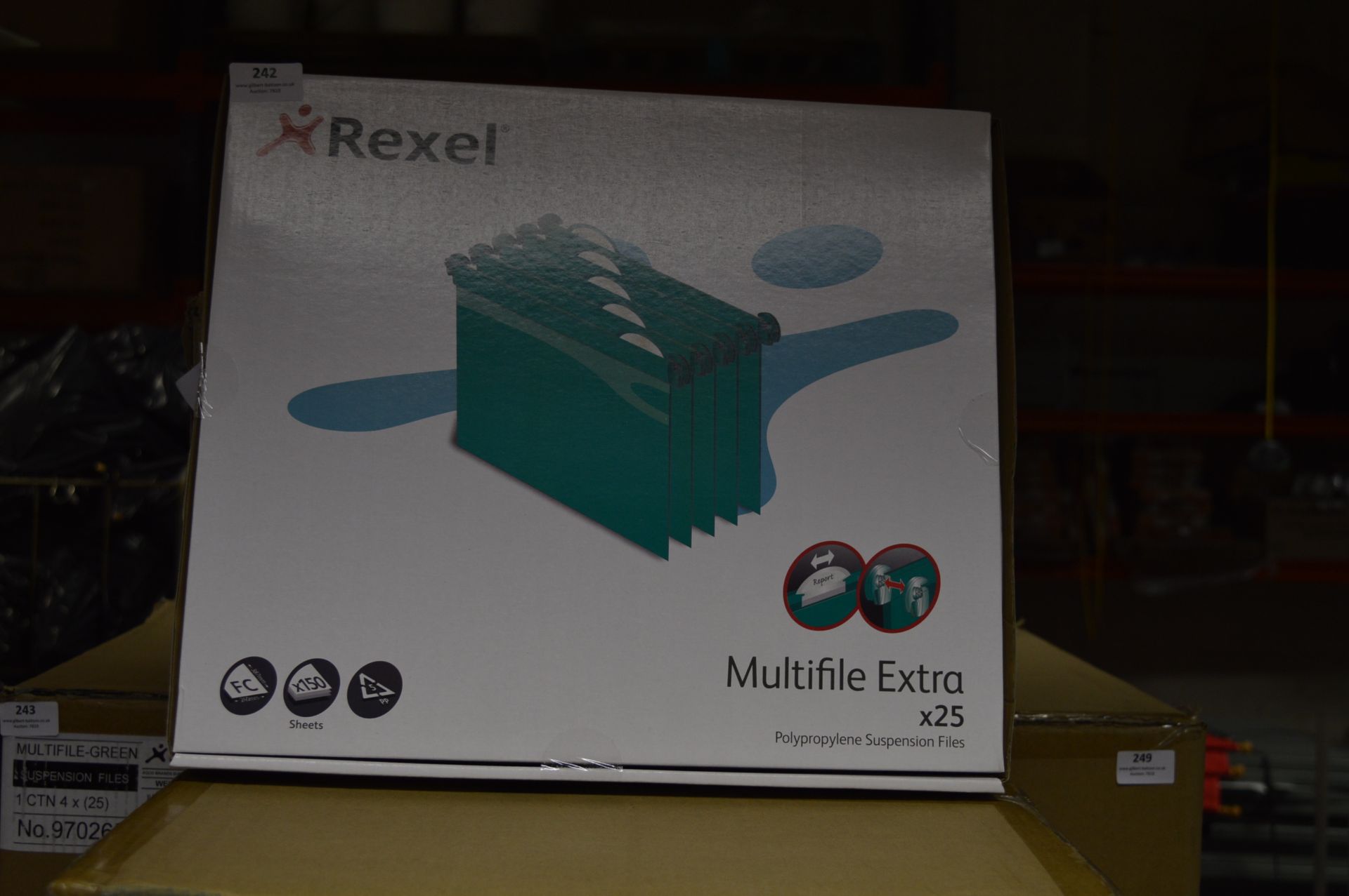 *Carton Containing Four Boxes of 25 Rexel Suspension Files