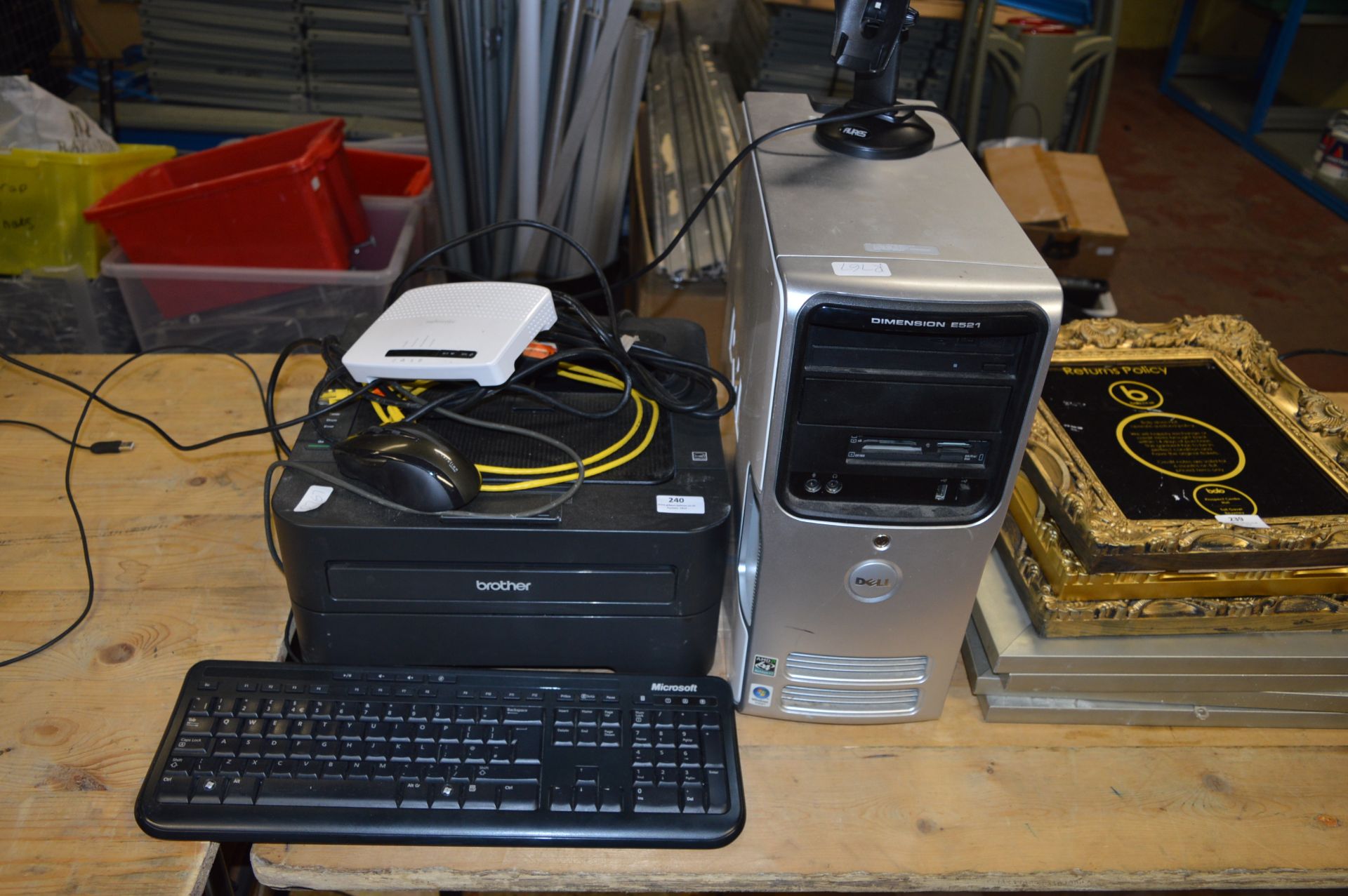 *Dell Computer Tower, Brother Printer, Barcode Reader, Keyboard and Accessories