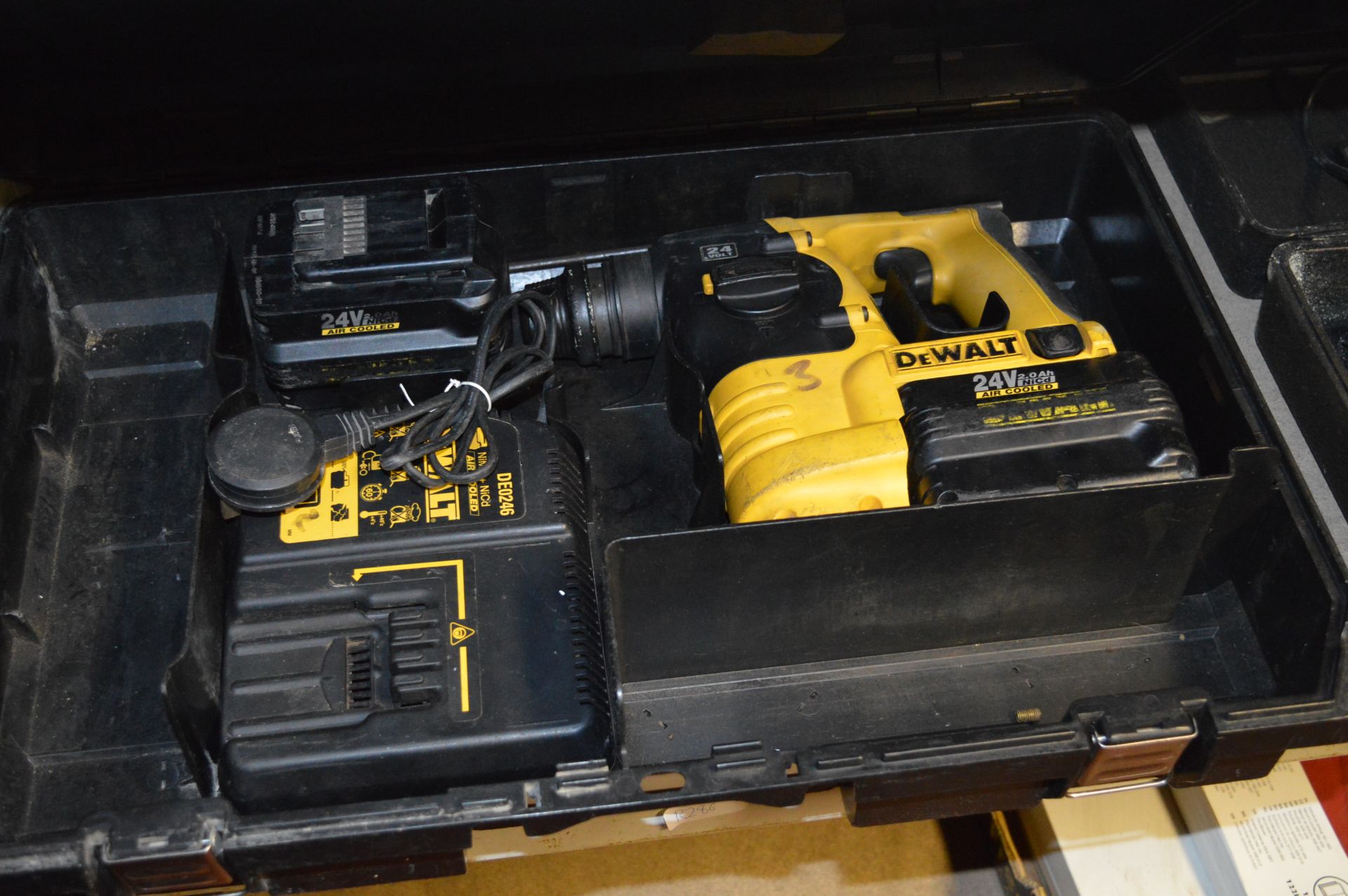 Dewalt 24V Cordless Rotary Hammer Drill with Charger and Spare Battery