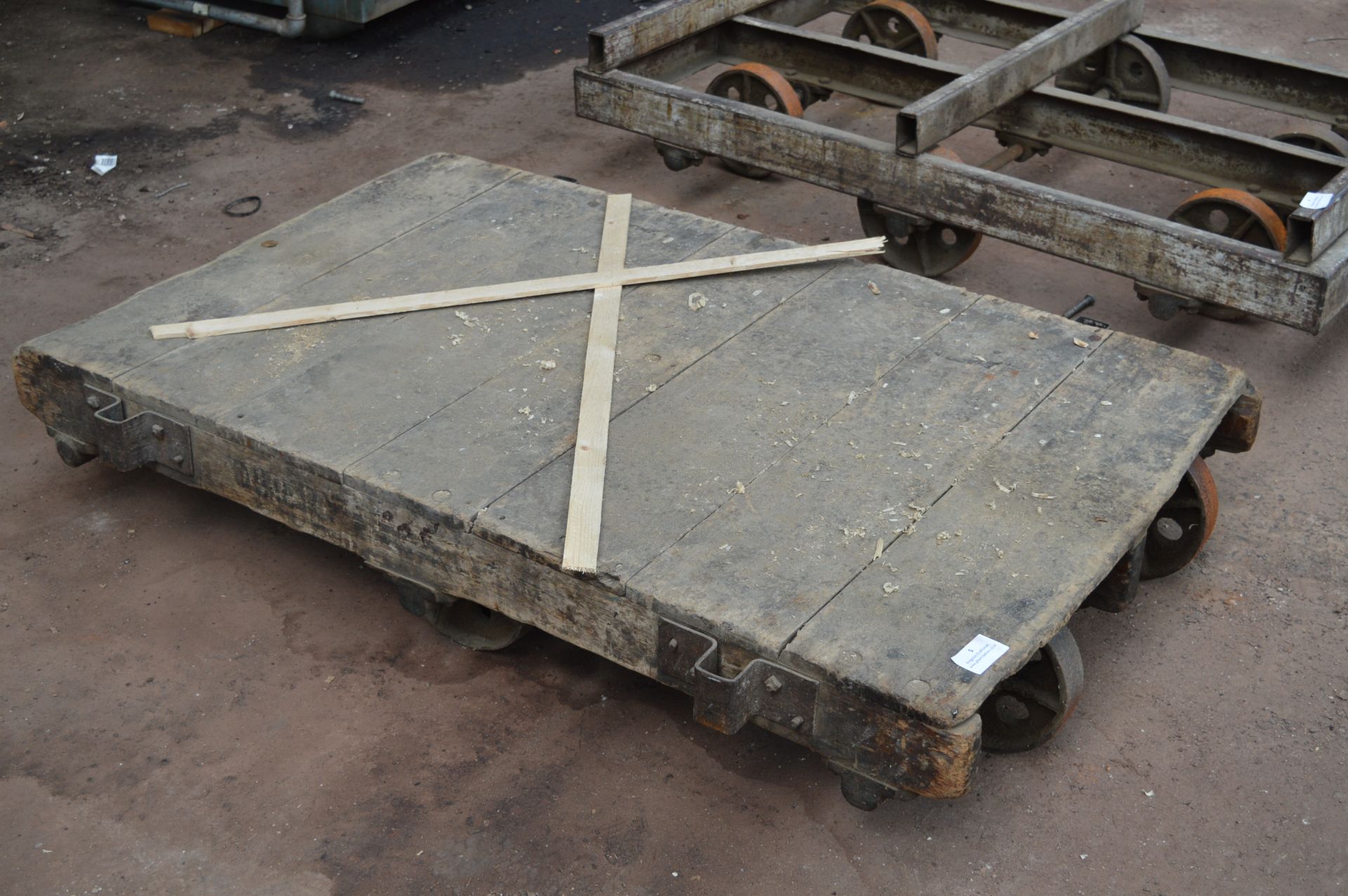 *Six Wheeled Wood Platform Trolley