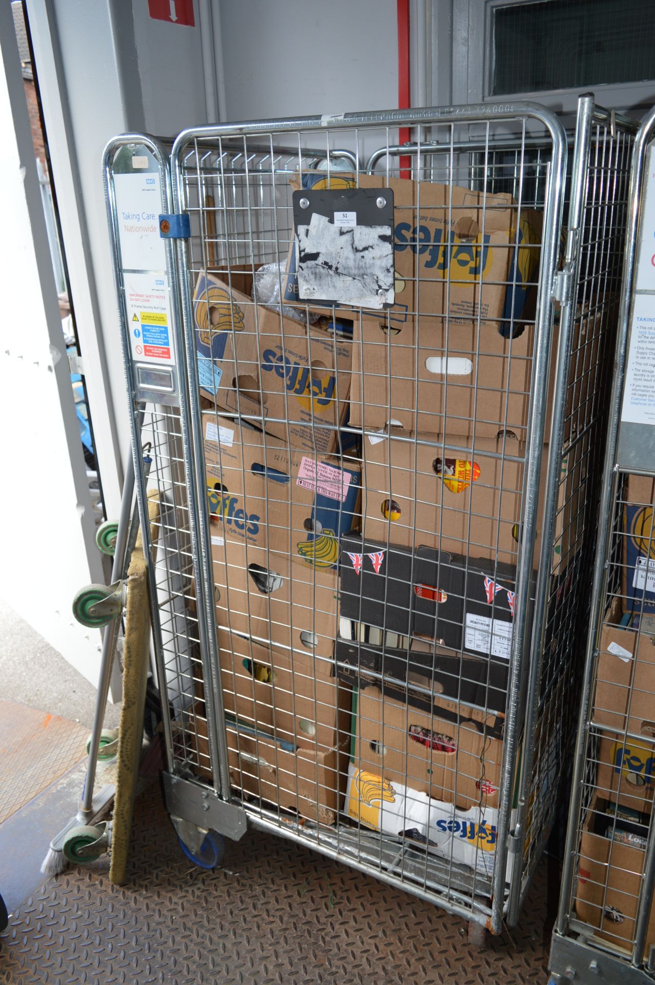 Cage Lot Containing a Large Quantity of Books