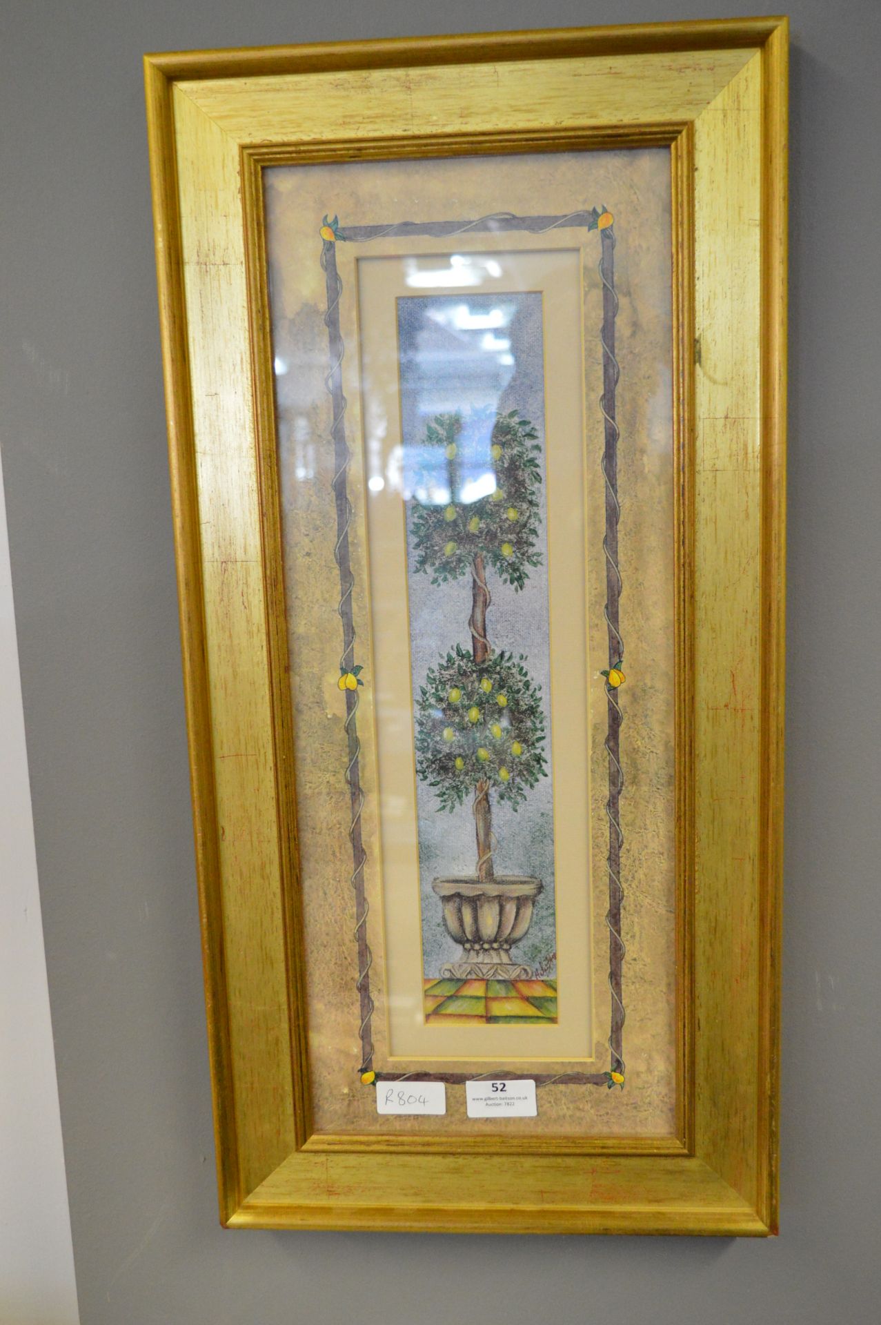 Gilt Framed Print of a Lemon Tree