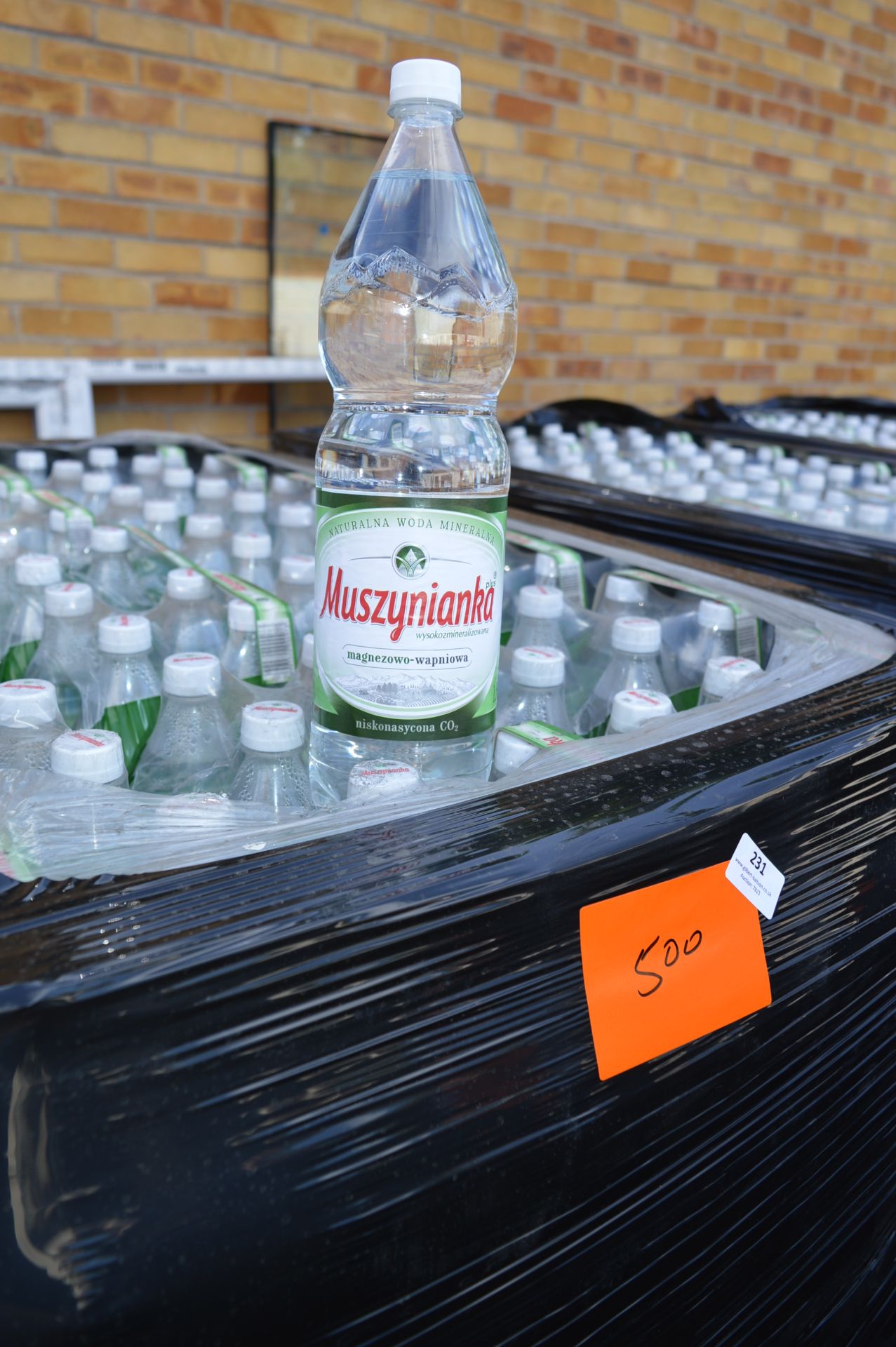 *Pallet Containing 500+ Bottles of Muszynianka 1.5L Bottles of Spring Water