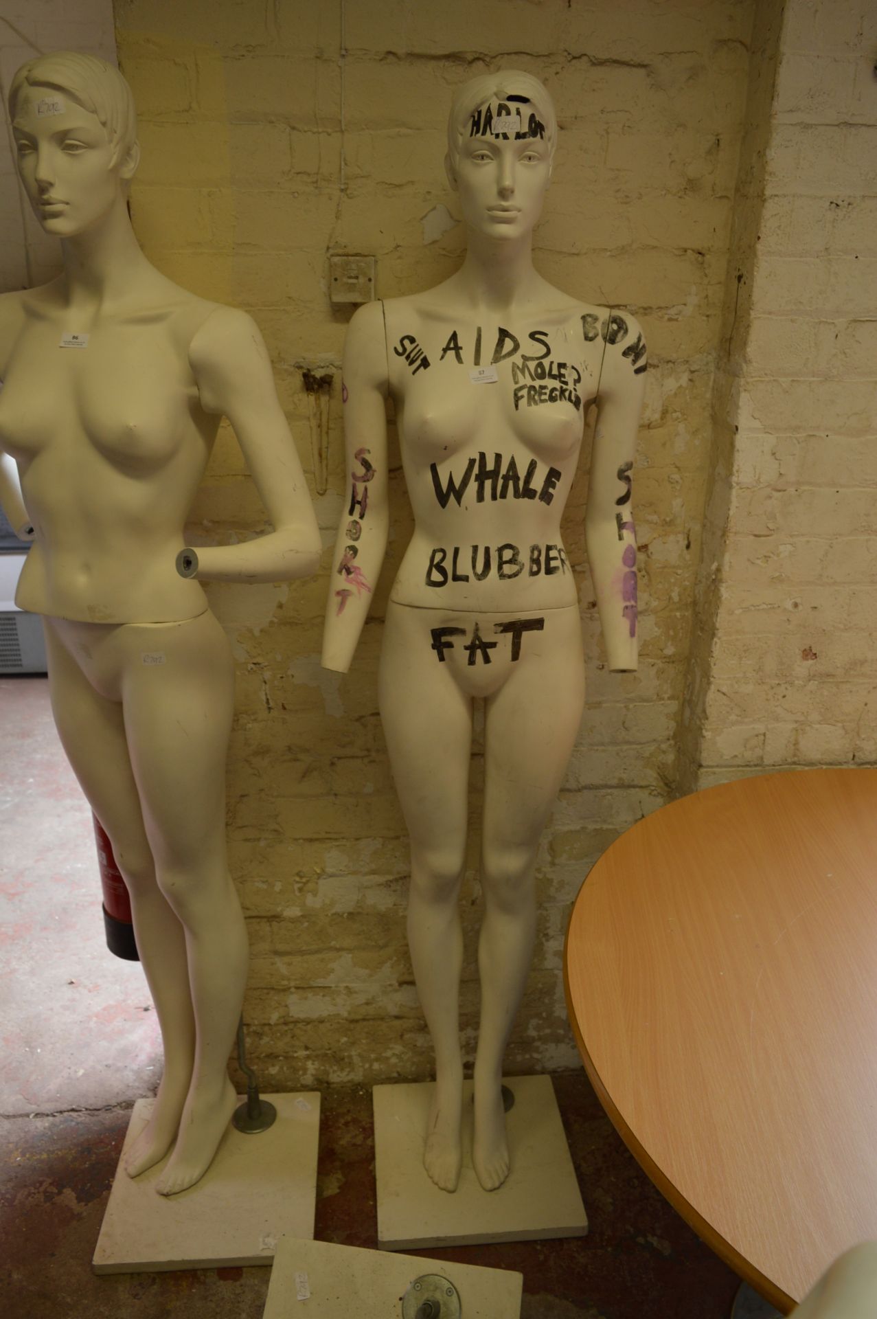 *Female Mannequin with Graffiti