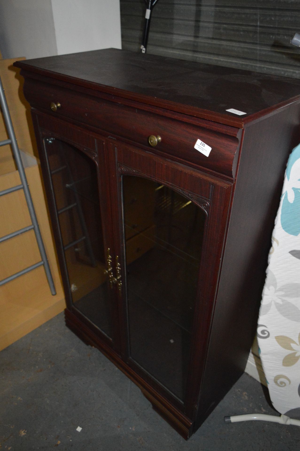 Rosewood Effect Display Cabinet