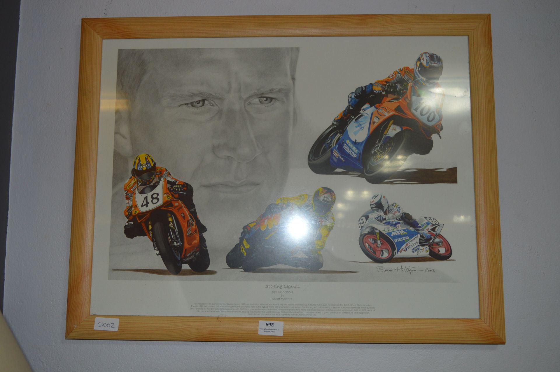 Framed Print "Sporting Legend Neil Hodgson"