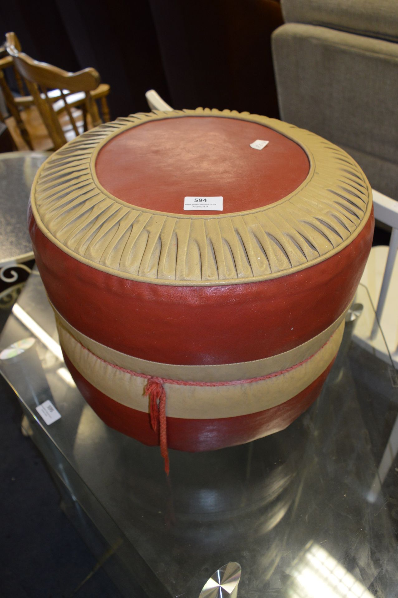 1940s Pouffe Stool