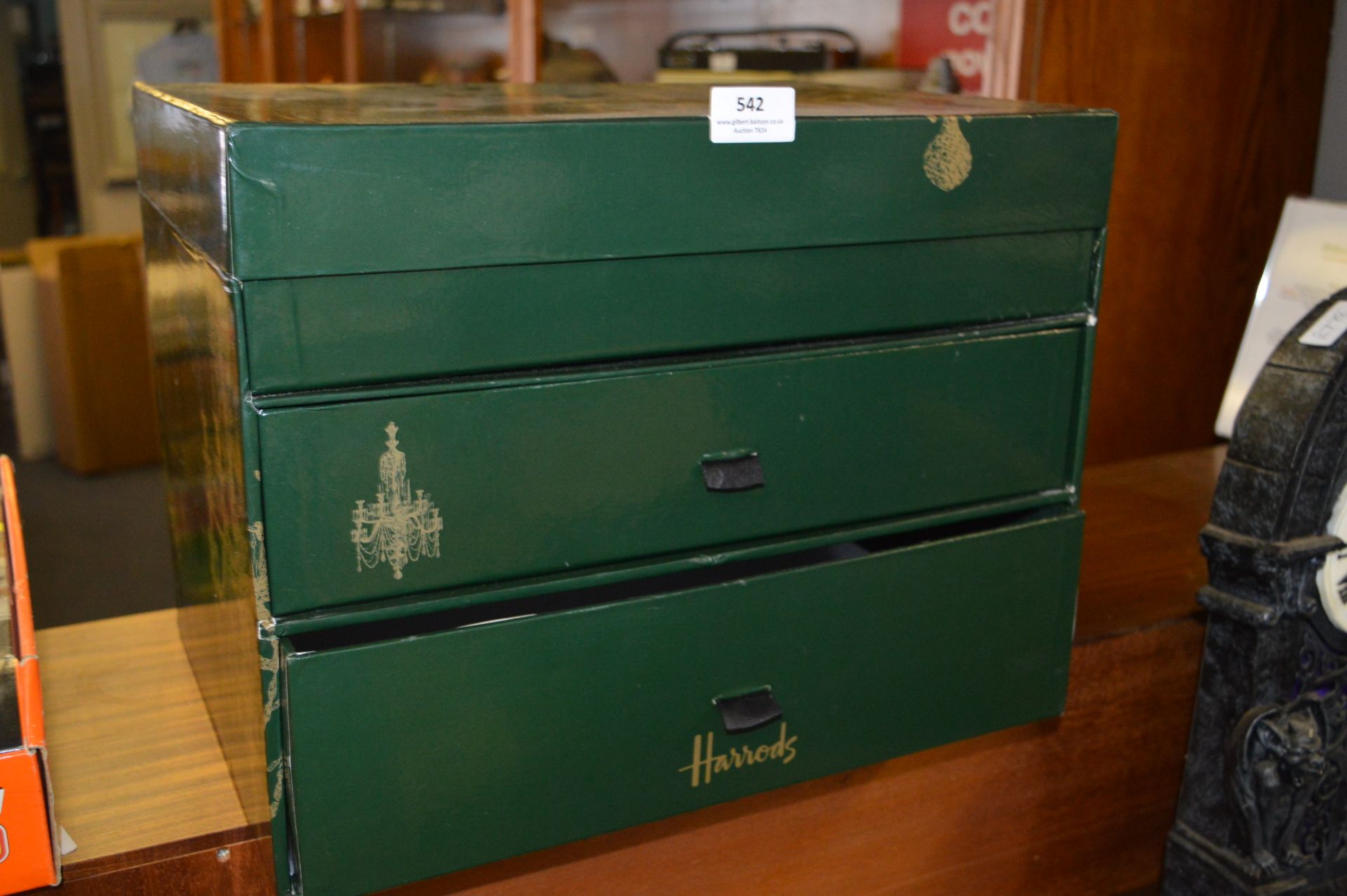 Harrods Two Drawer Box with Lift up Lid