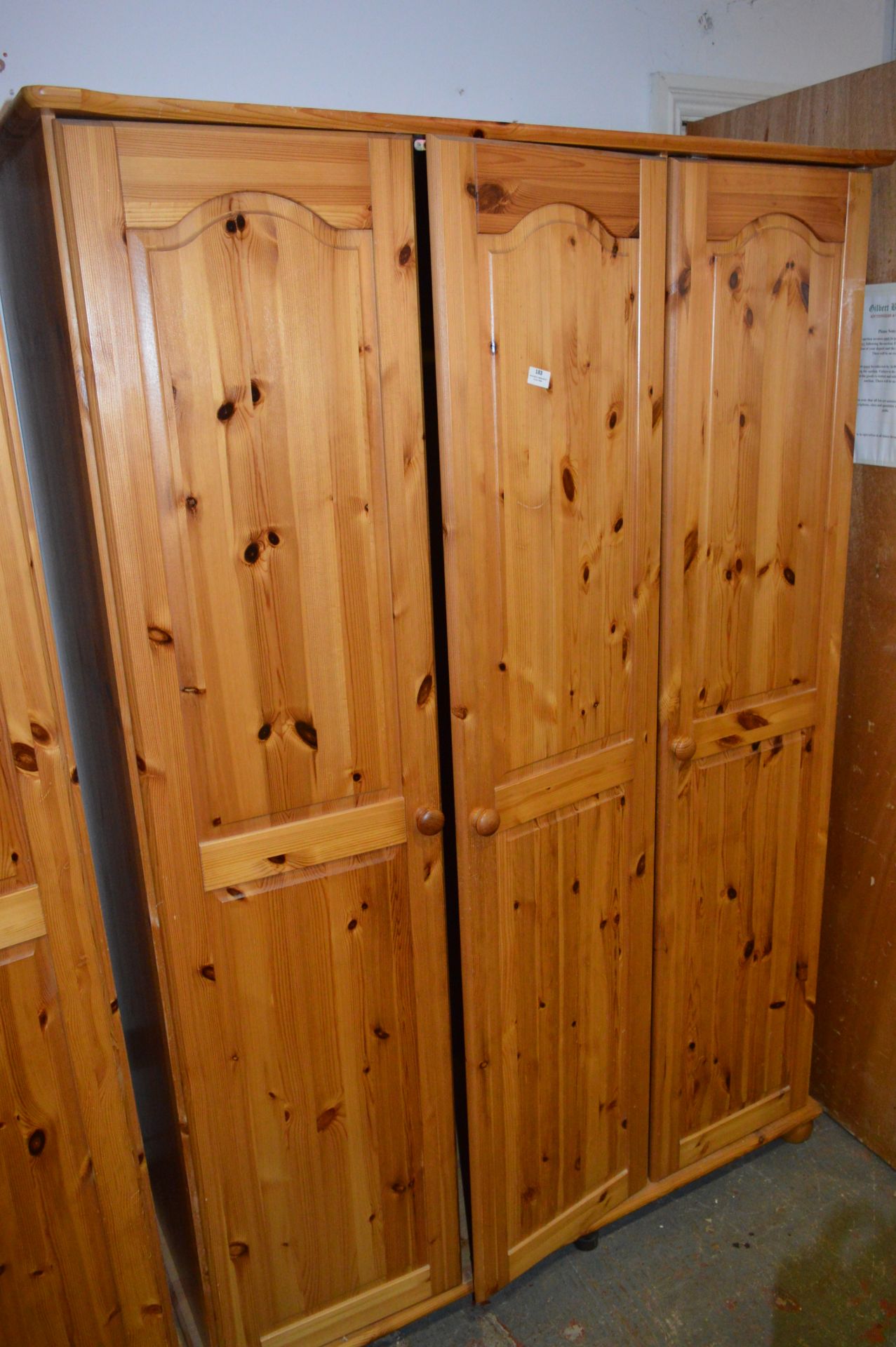 Pine Triple Door Wardrobe