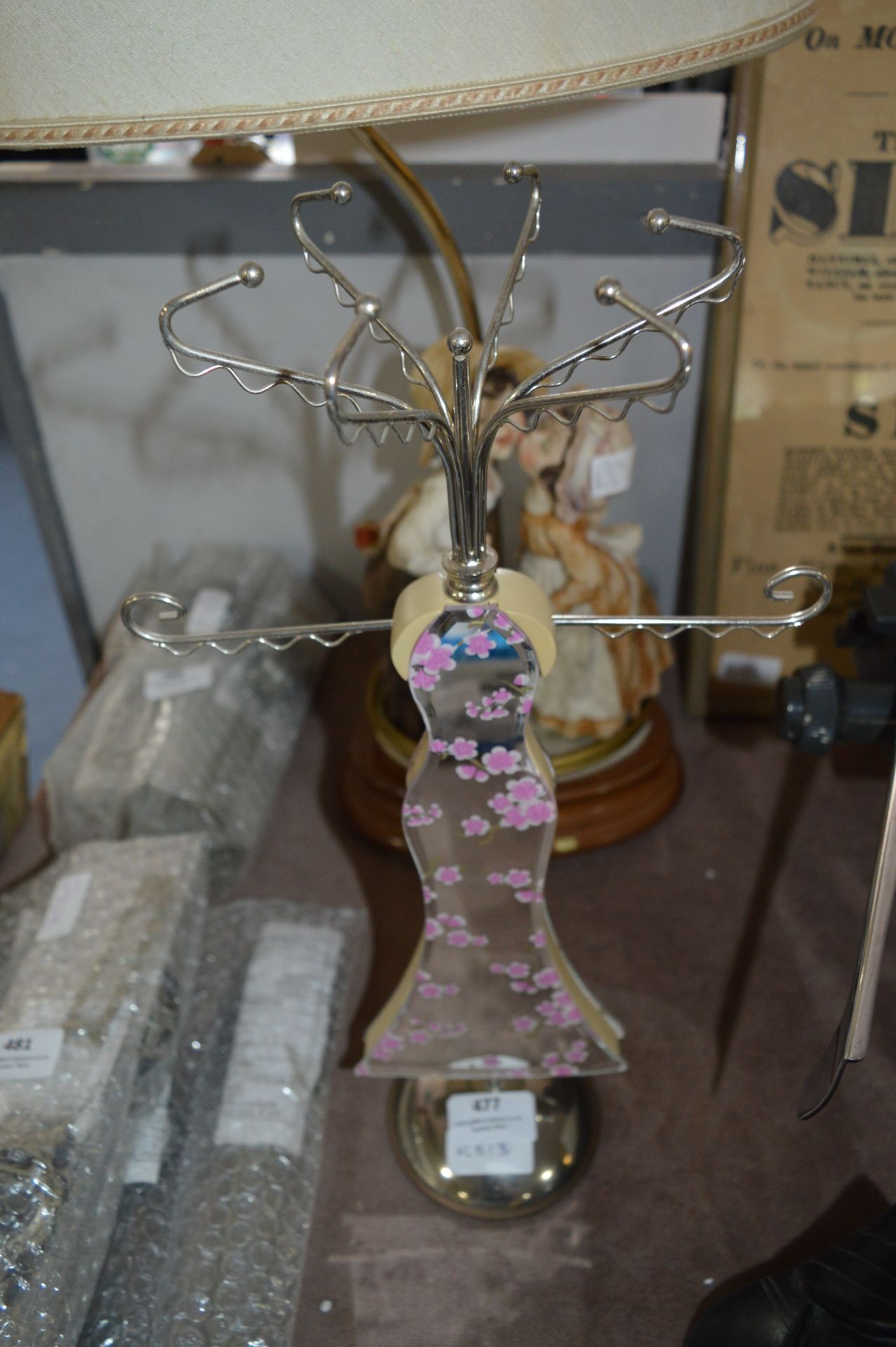 Mirrored Dress Jewellery Stand